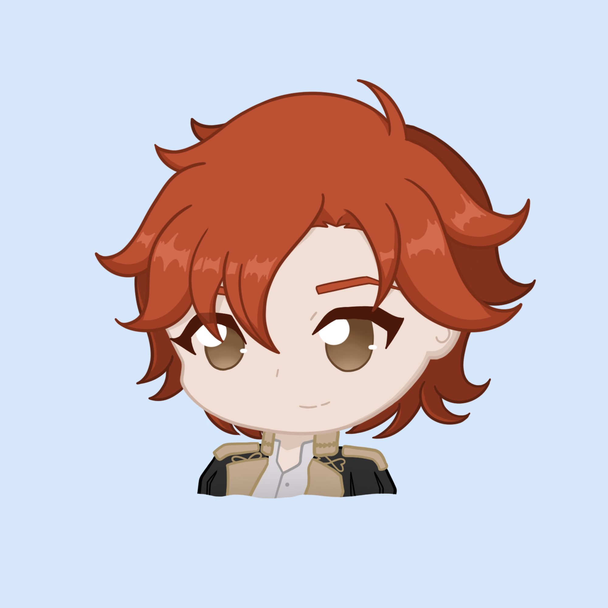 A chibi version of PreTimeskip Sylvain Jose Gautier (from Fire Emblem: Three Houses)