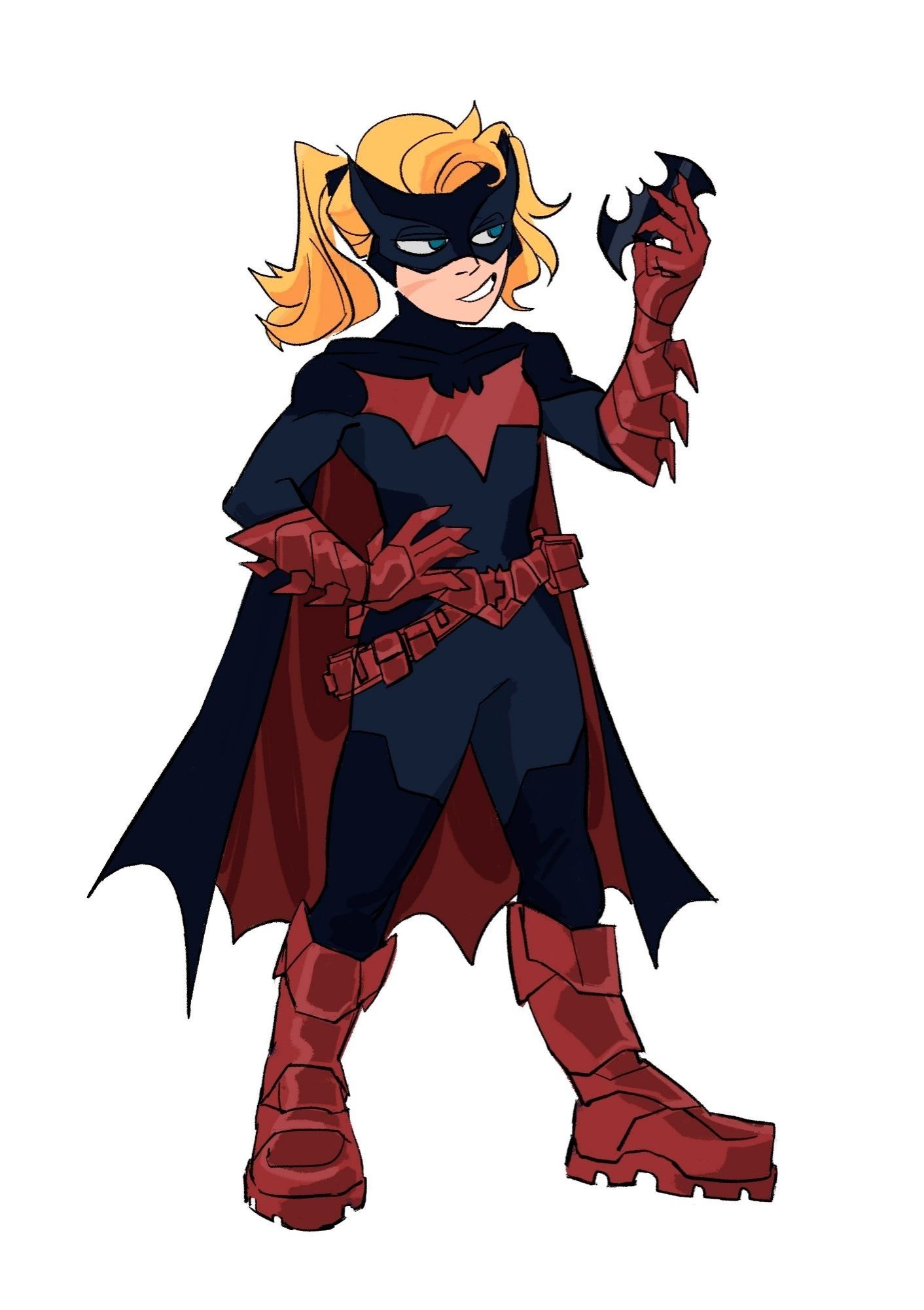 Sasha Waybright (Amphibia), ruthless yet tactful, is the Batwoman. Her brutality almost rivals Batman's. Art by Leodraws3