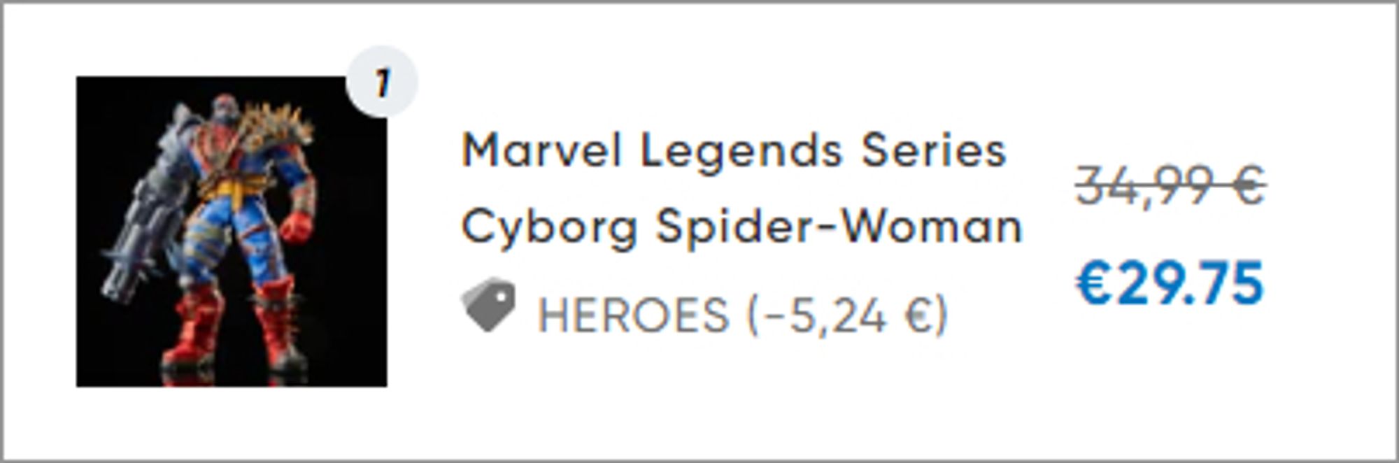 Promo sur la figurine de Cyborg Spider-Woman