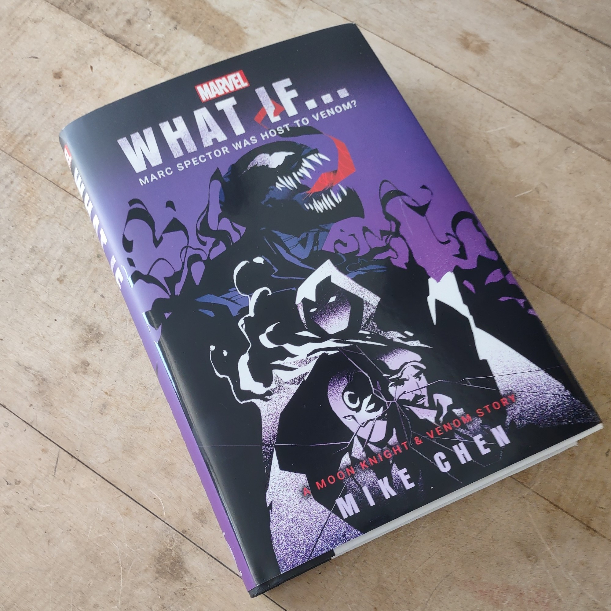 An advance hardcover copy of WHAT IF... Marc Spector Was the Host to Venom? 