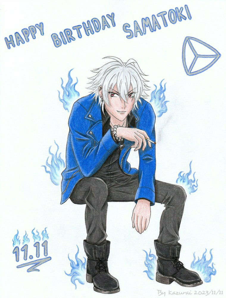 Samatoki Aohitsugi from Hypnosis Mic
Birthday 2023 fanart
Blue Flame Outfit