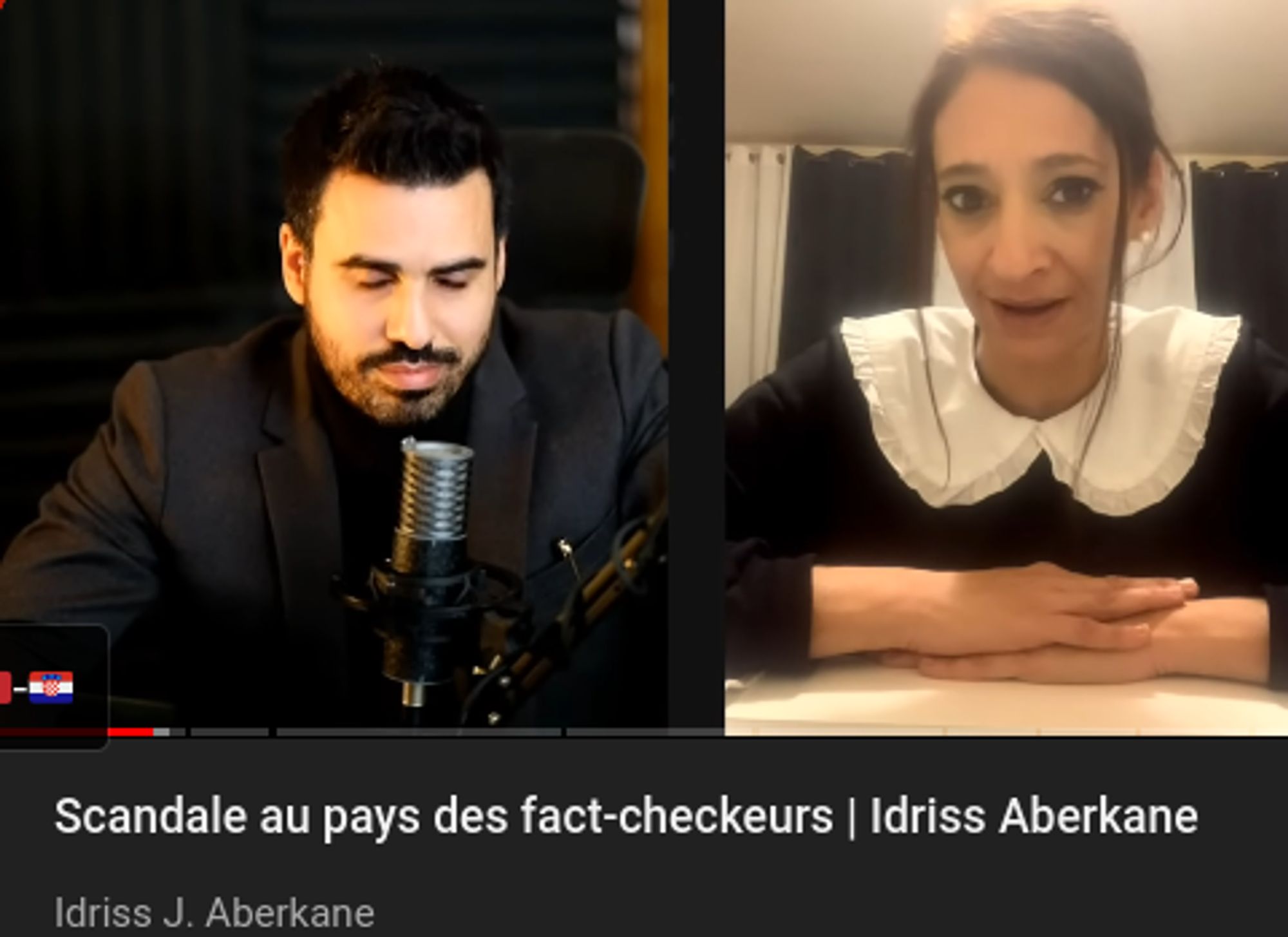 capture écran de la vidéo d'Aberkane "Scandale au pays des fact-checkers"