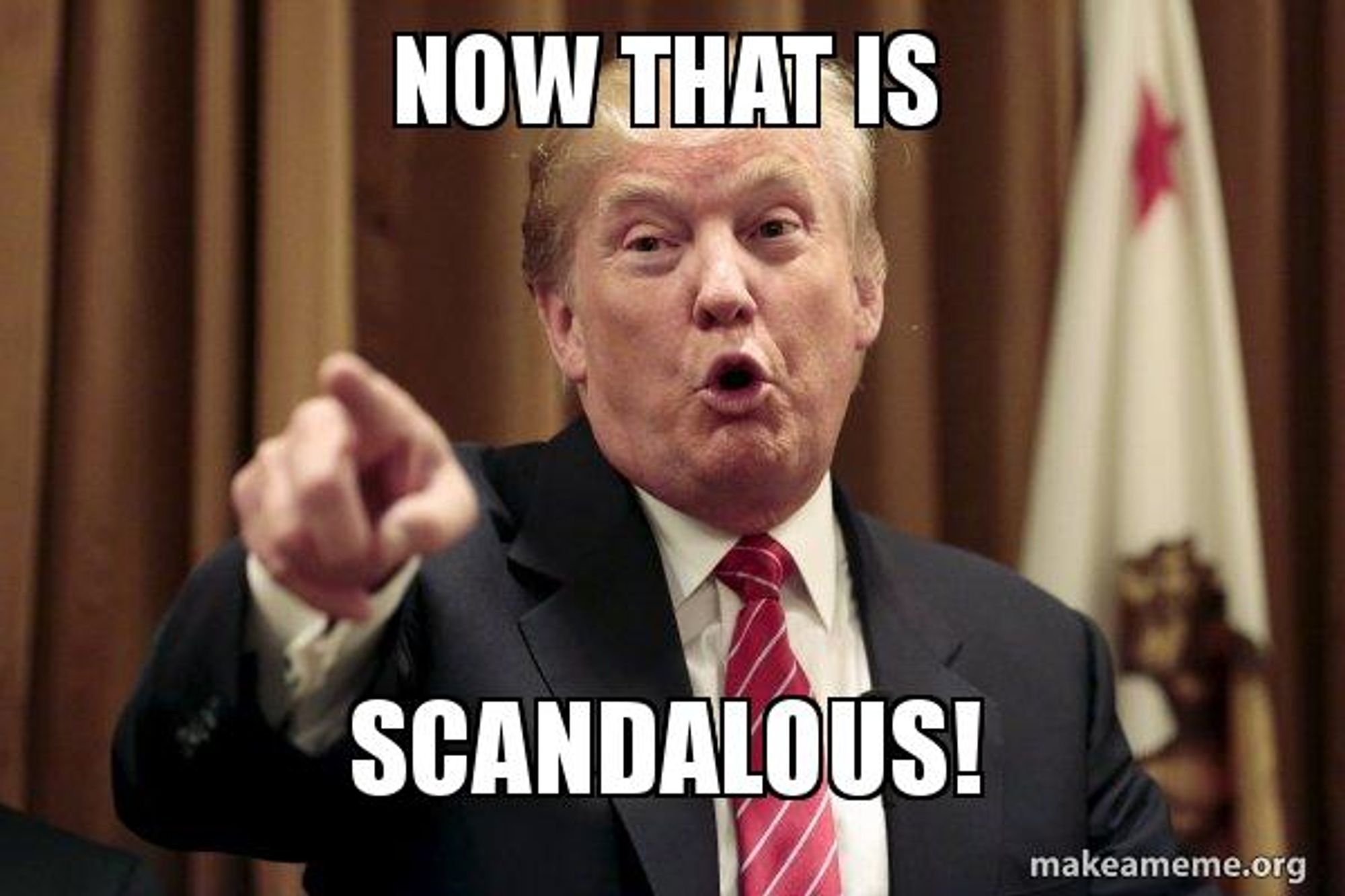 Trump : "this is scandalous !"