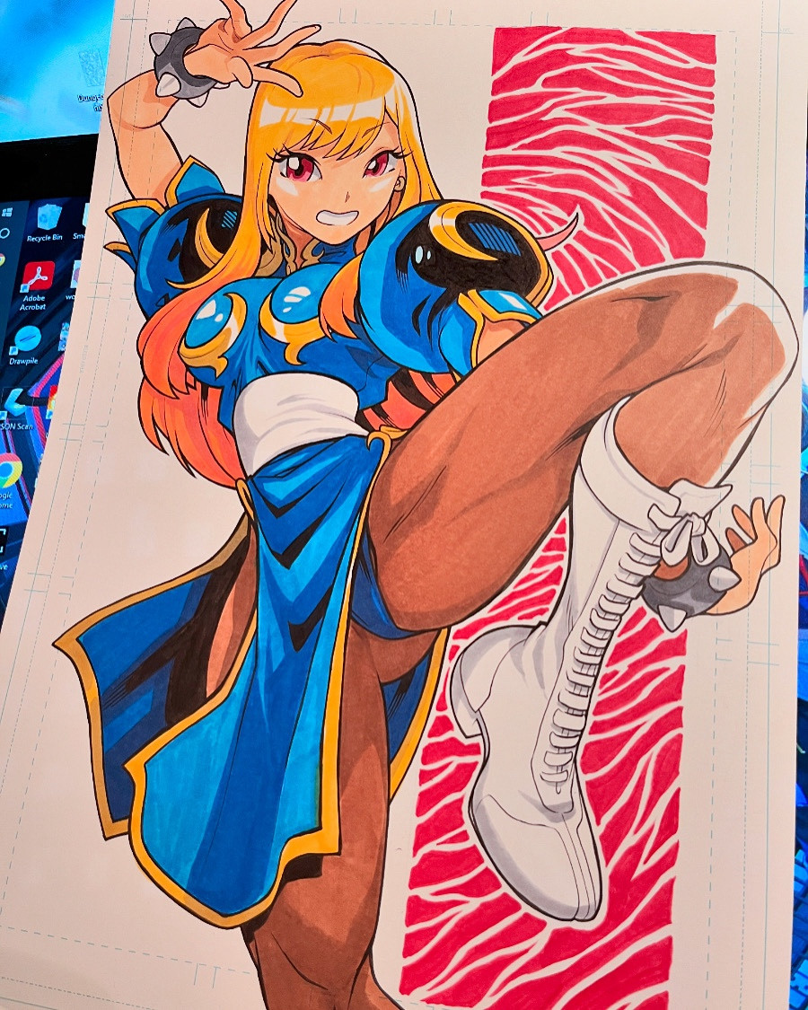 Marin drawn with Copic Markers 