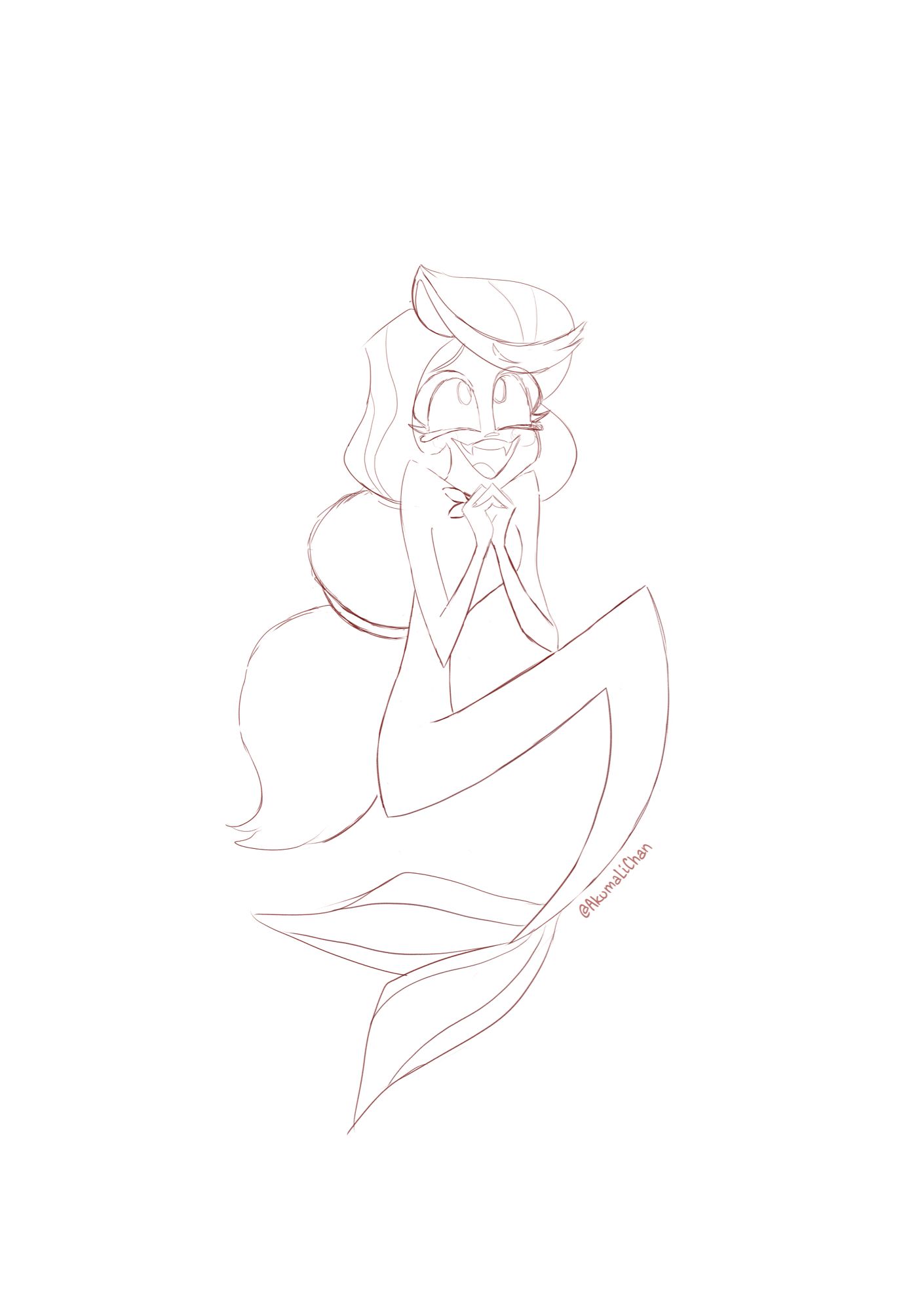 Charlie from Hazbin Hotel as a mermaid