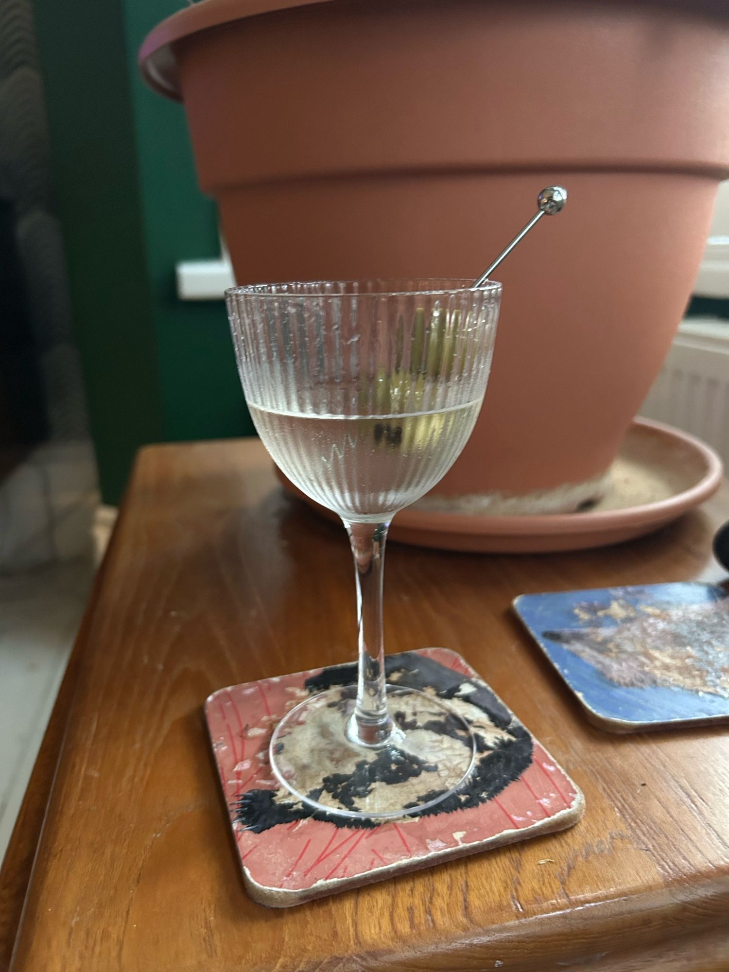 Martini cocktail in a martini glass