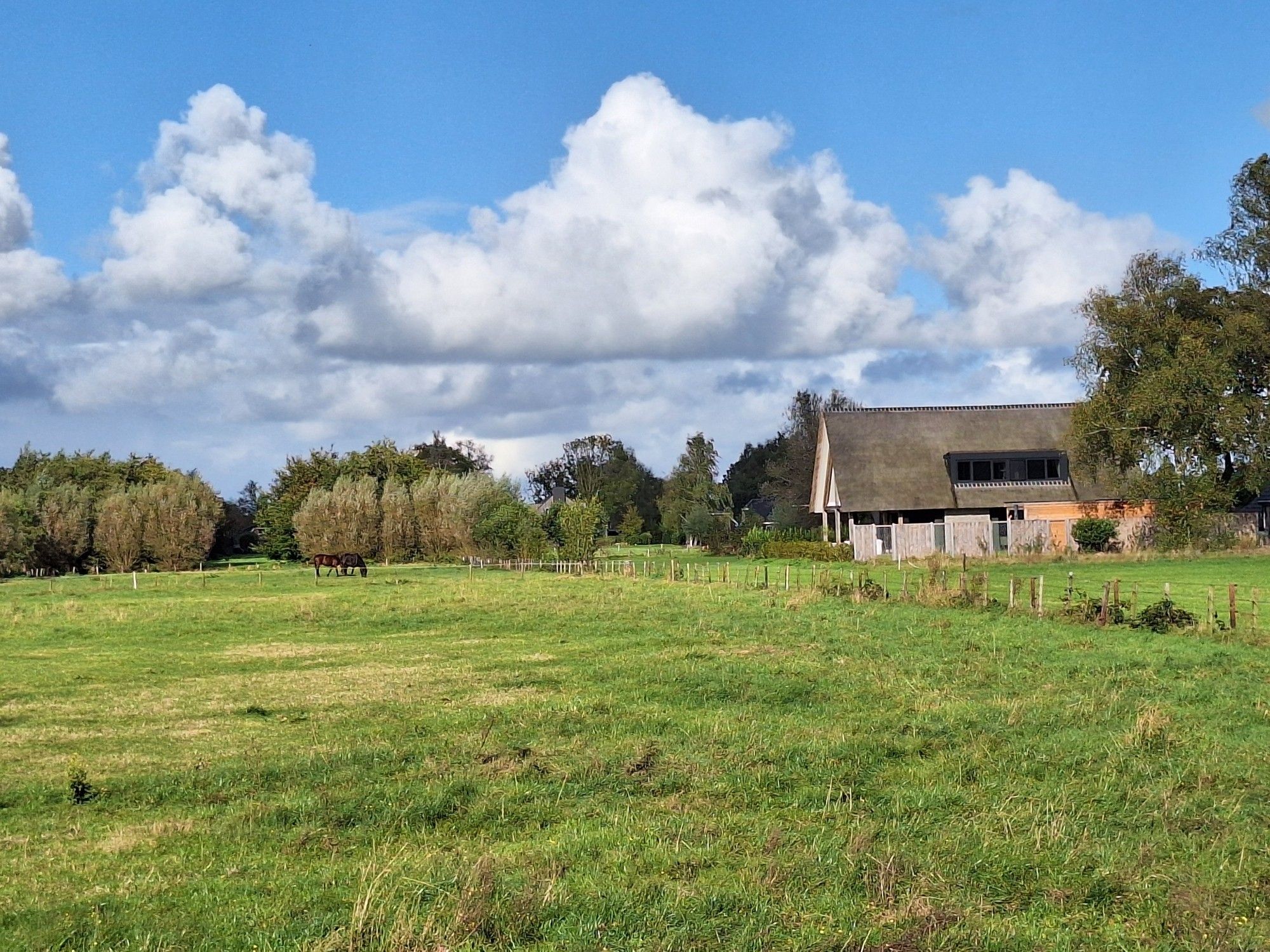 Landelijk gebied in en om Nijkerkerveen nog steeds gelukkig aanwezig. Bebouwing rukt het en der wel op