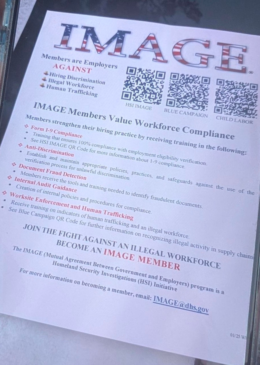 "Join the fight against an illegal workforce
Become an IMAGE Member!"