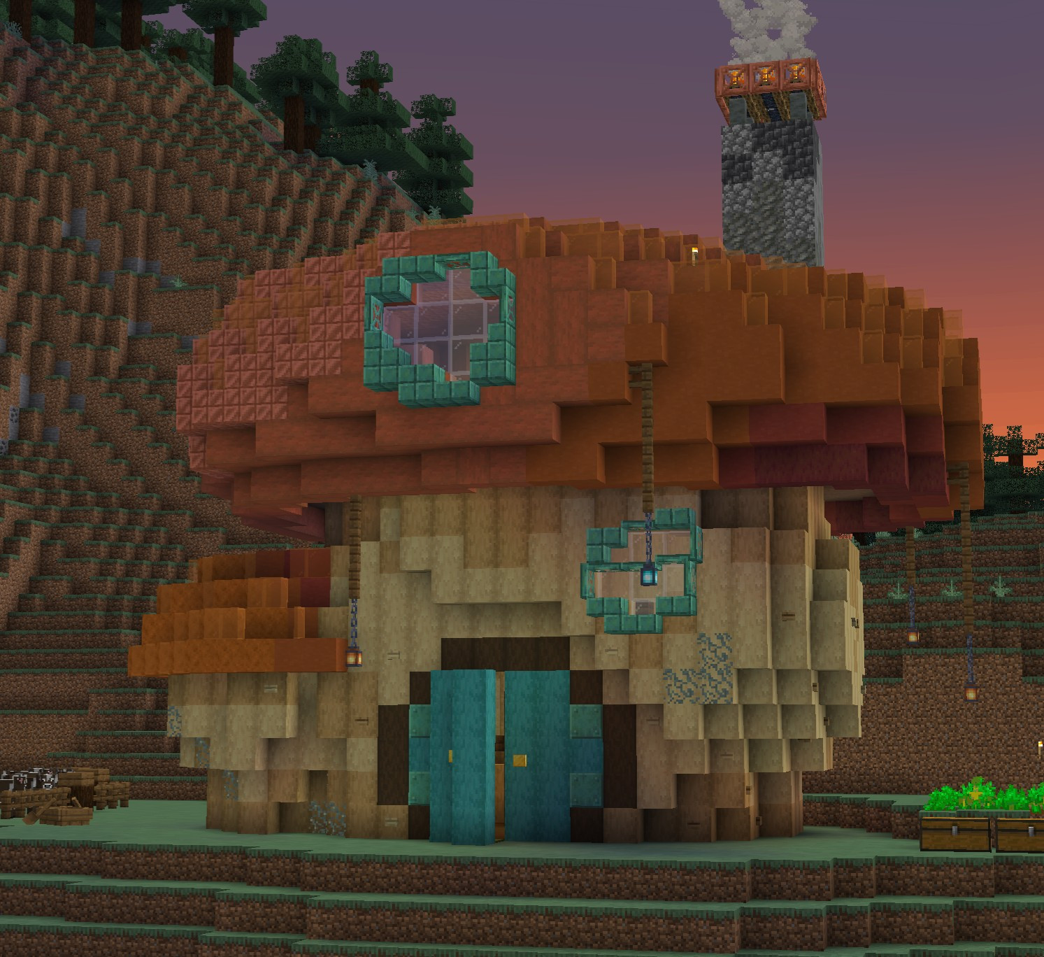 Minecraft mushroom house