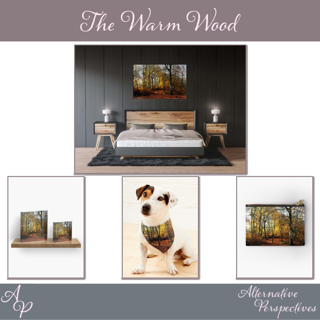 The Warm Wood photograph on the following products: Wall Art, acrylic blocks, pet bandana, zipper pouches