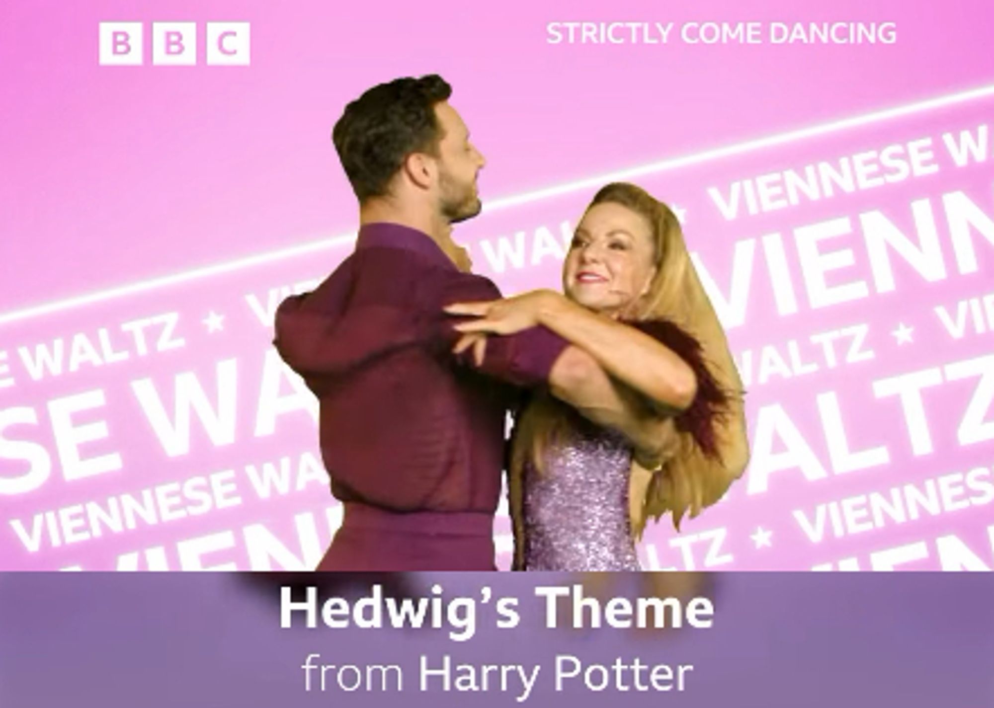 Sarah Hadland and Vito Coppola will be dancing to Hedwig's Theme from Harry Potter.