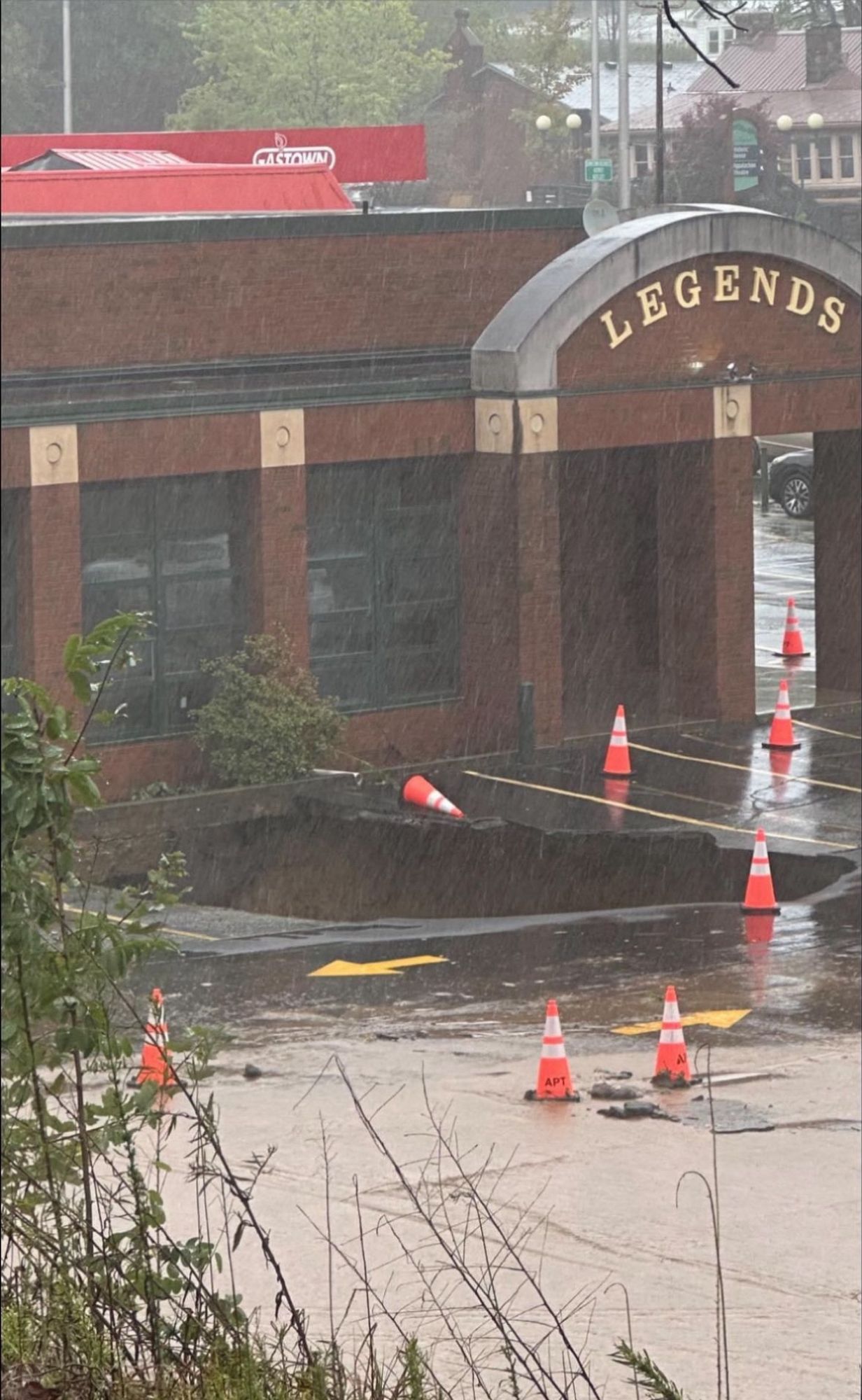 Sink hole in campus parking lot. My lot!