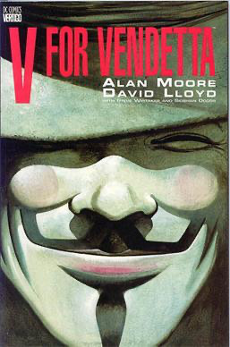 The cover of the book V FOR VENDETTA