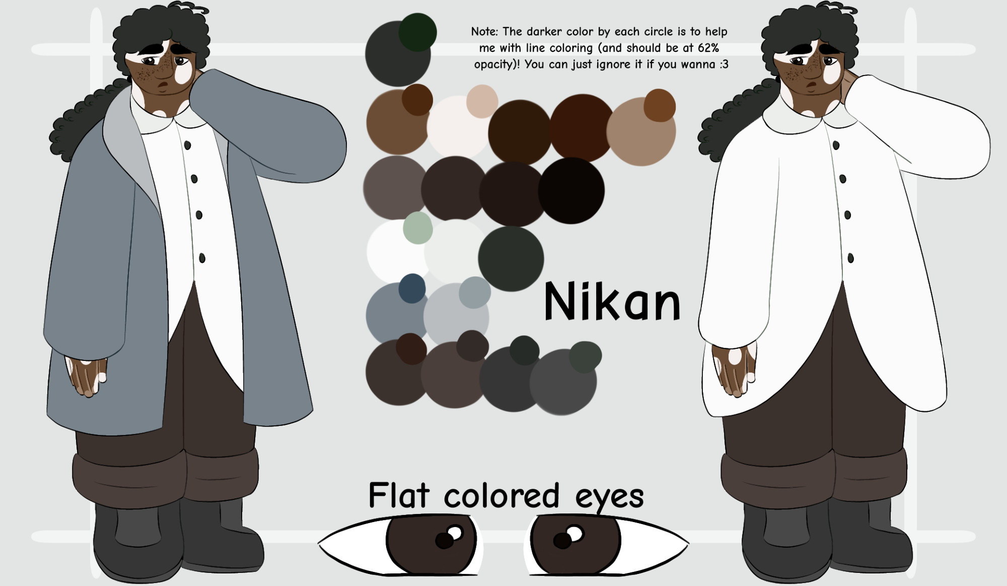 A reference sheet of Nikan