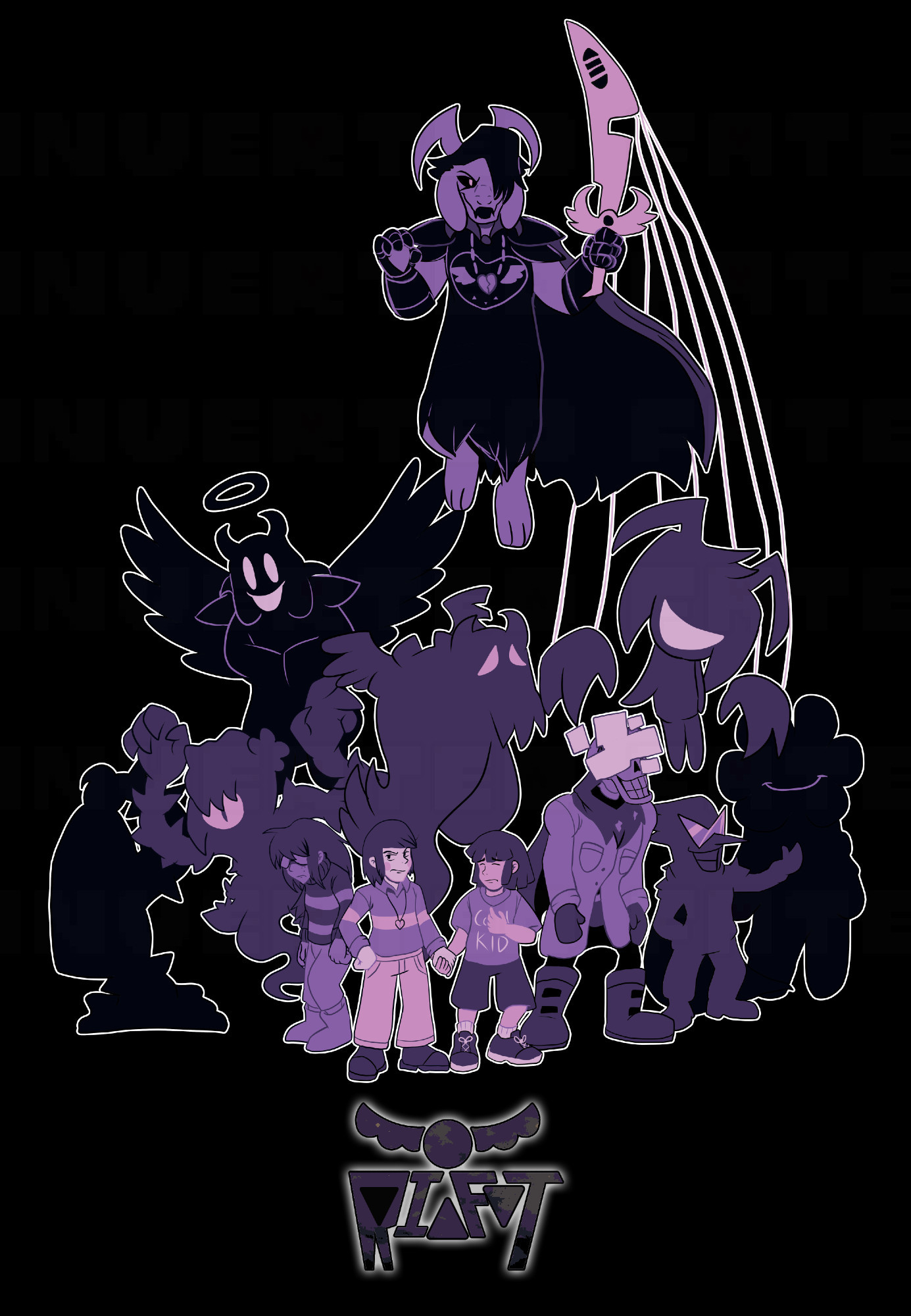 Official art promoting the Rift arc of the Inverted Fate Undertale AU.