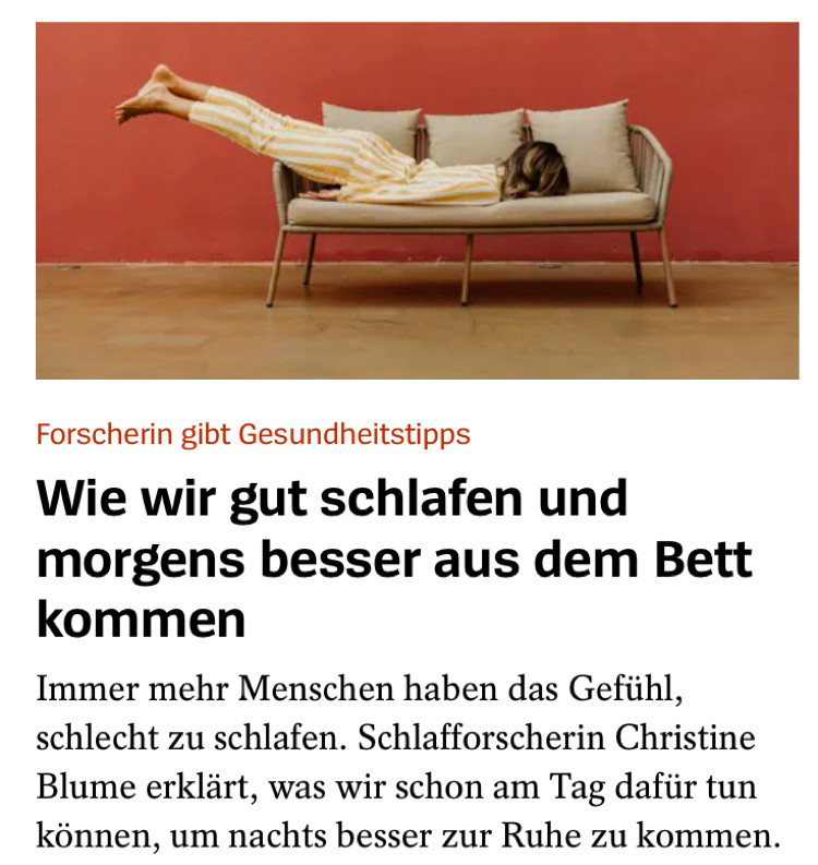 Forscherin gibt Gesundheitstipps:
Wie wir gut schlafen und morgens besser aus dem Bett kommen