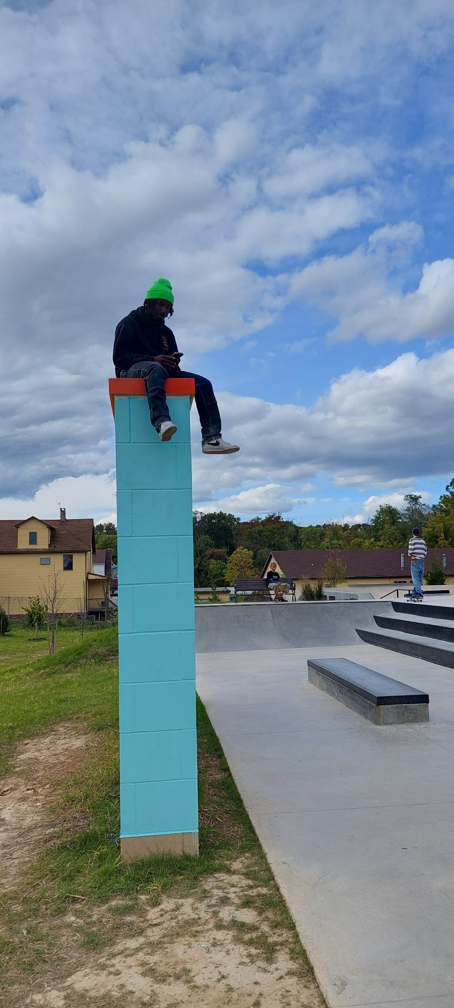 Dre on top of the big wall 