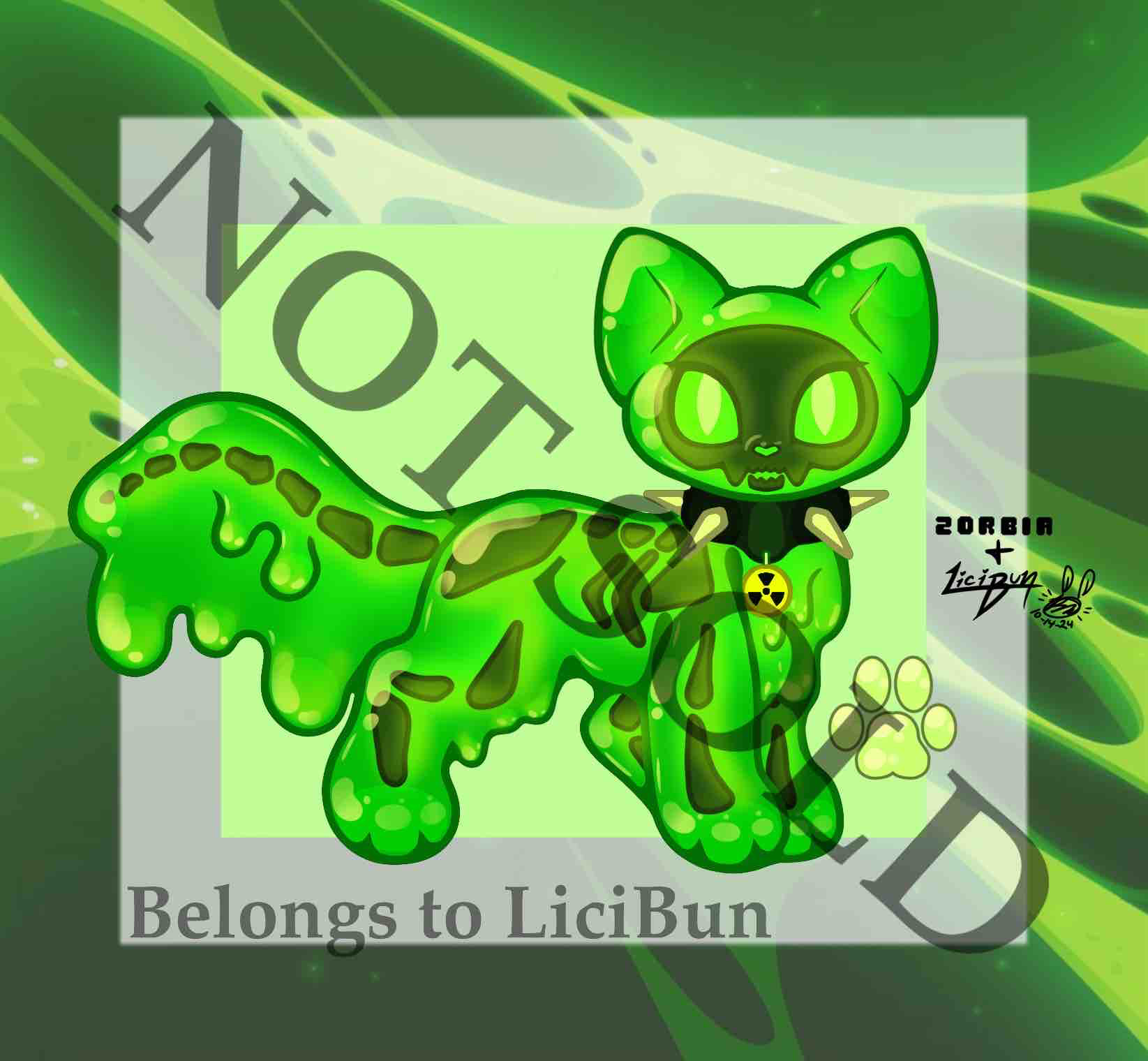 Toxic slime cat