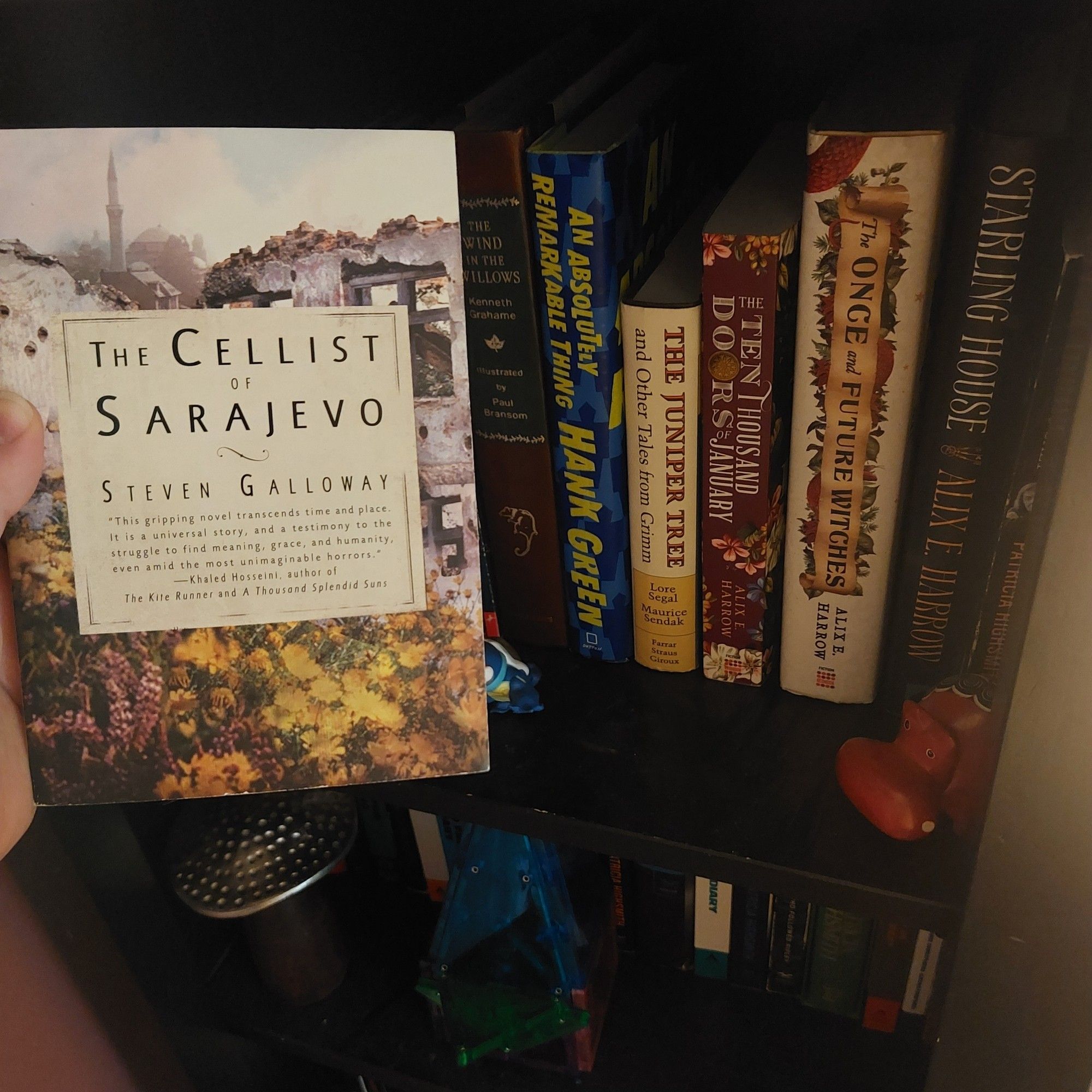 Photo of a softover edition of The Cellist of Sarajevo by Steven Galloway