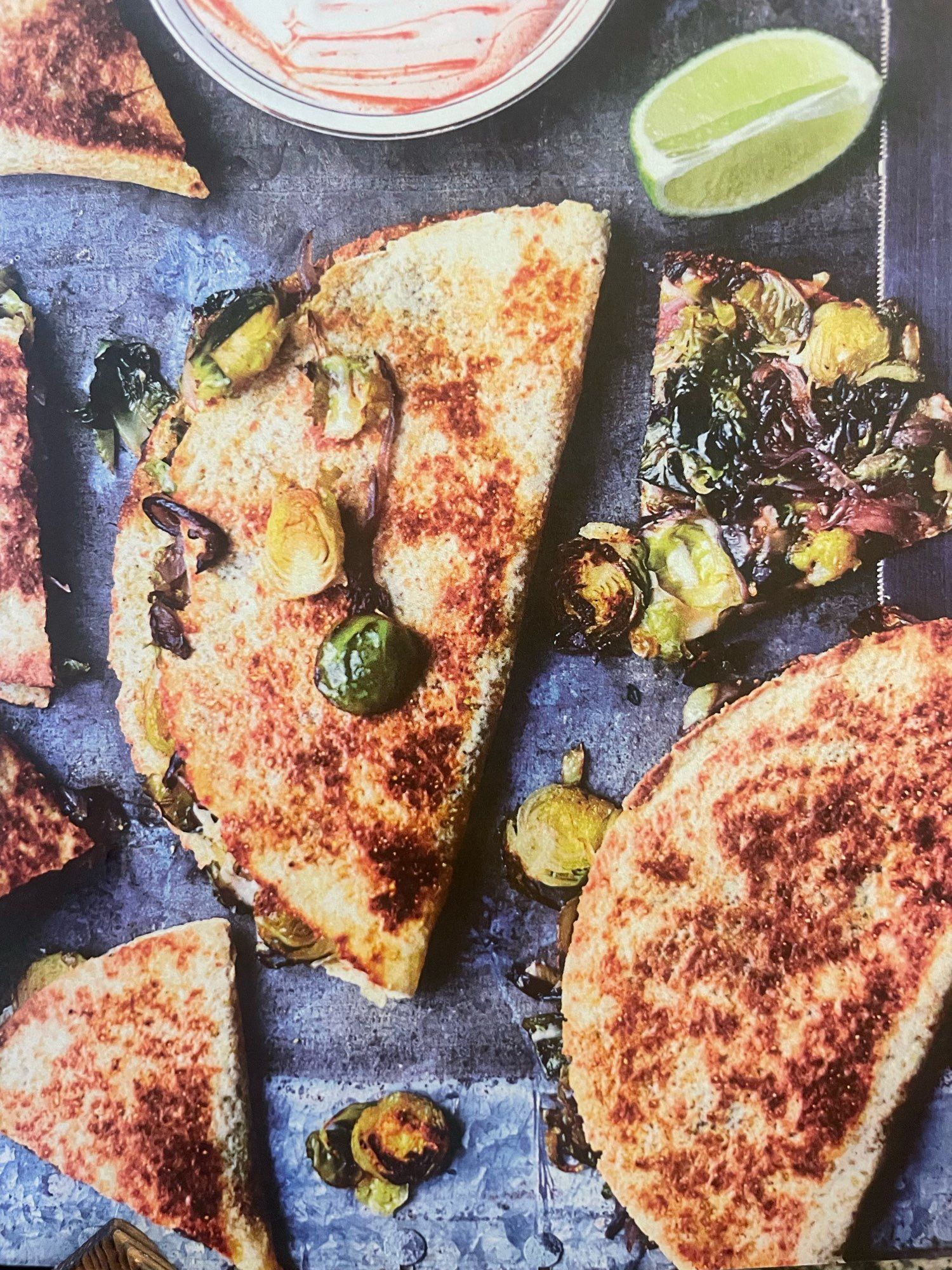 Picture of quesadillas cooked with Brussels sprouts