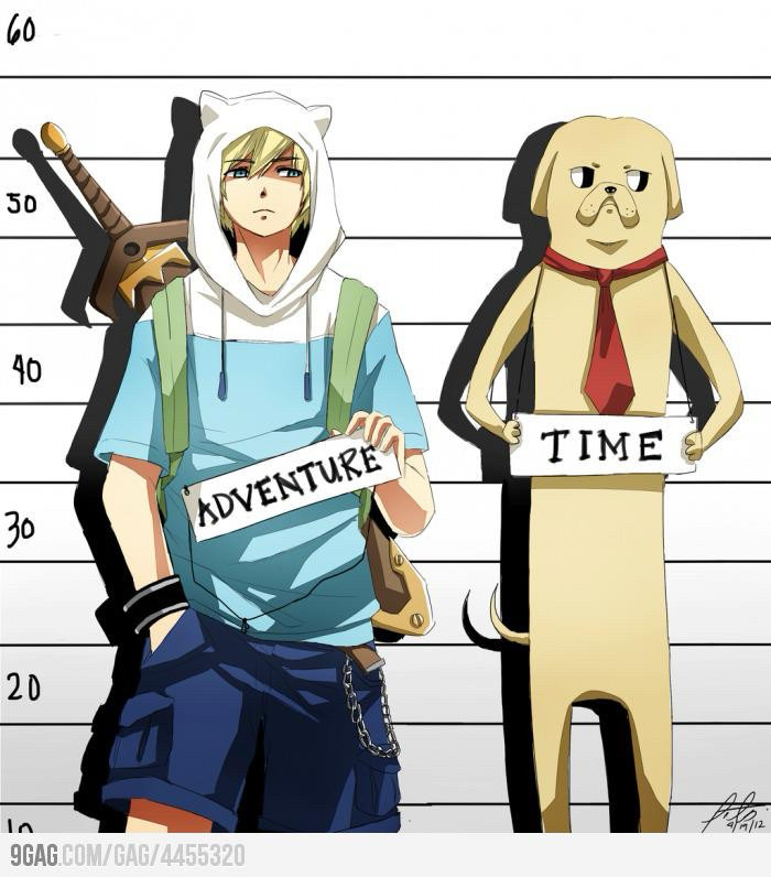 The famous anime Finn and Jake from Adventure Time