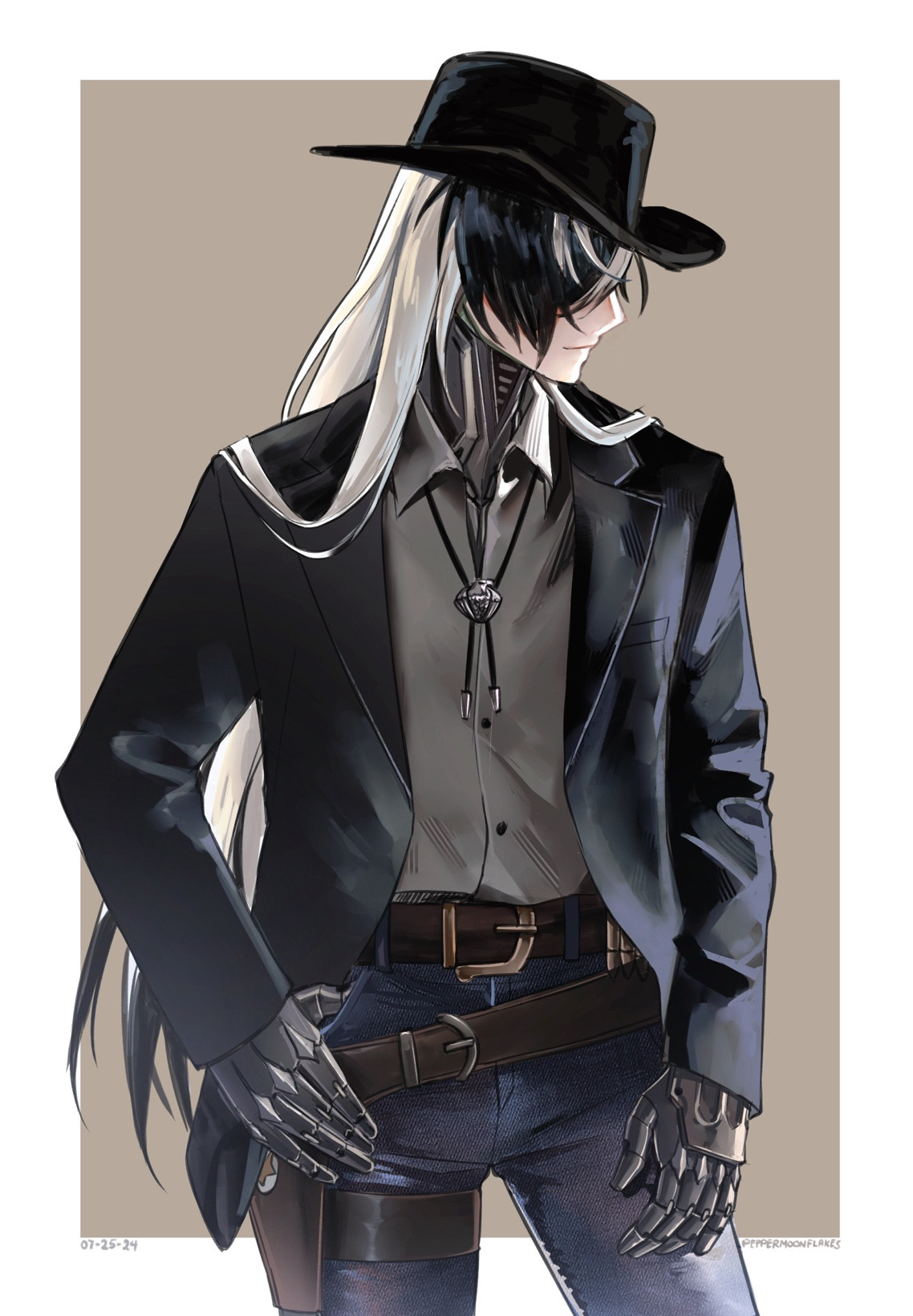 Boothill from Honkai Star Rail in casual modern cowboy outfit