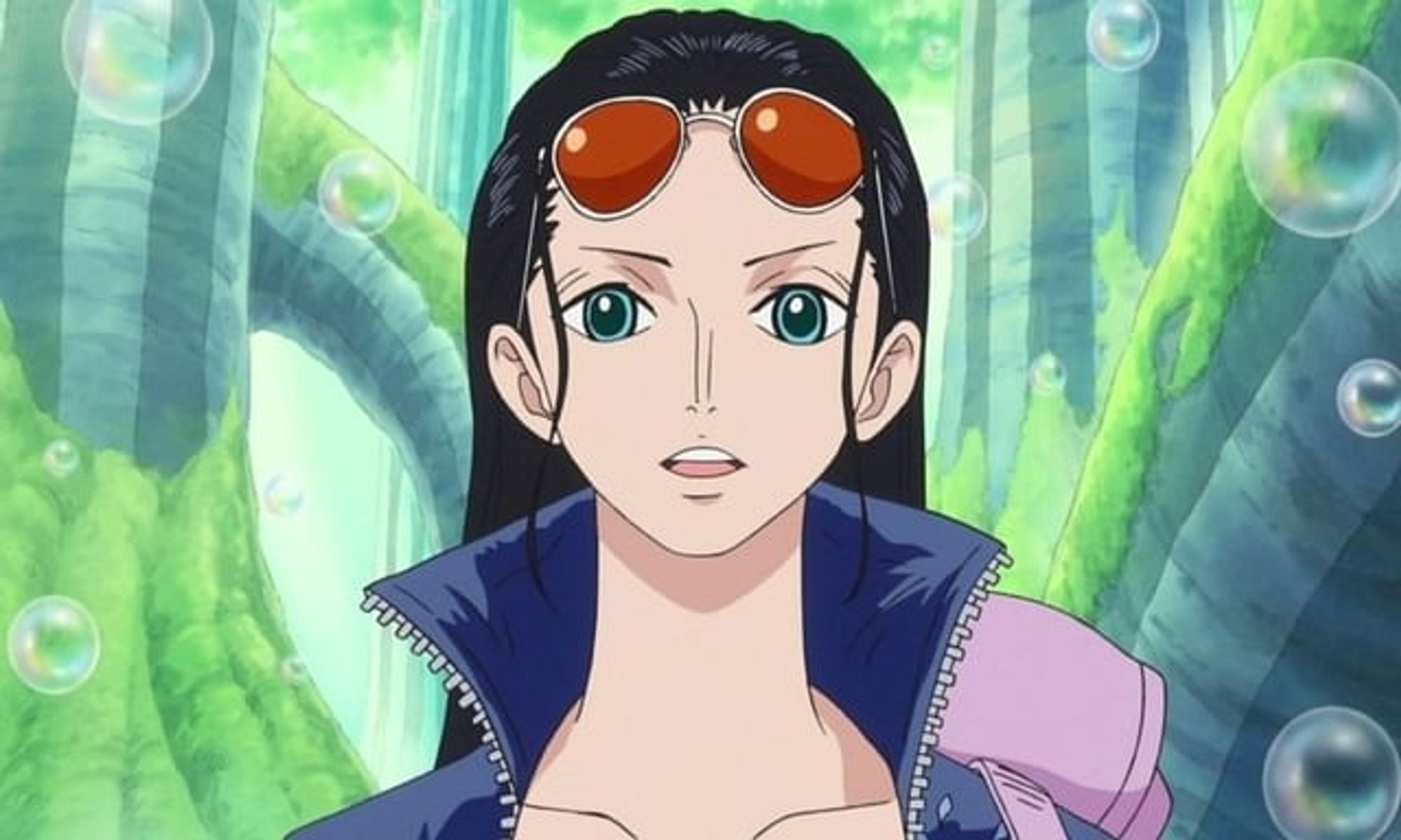 recent one piece nico Robin, with sculpted nose and unmelanated skin