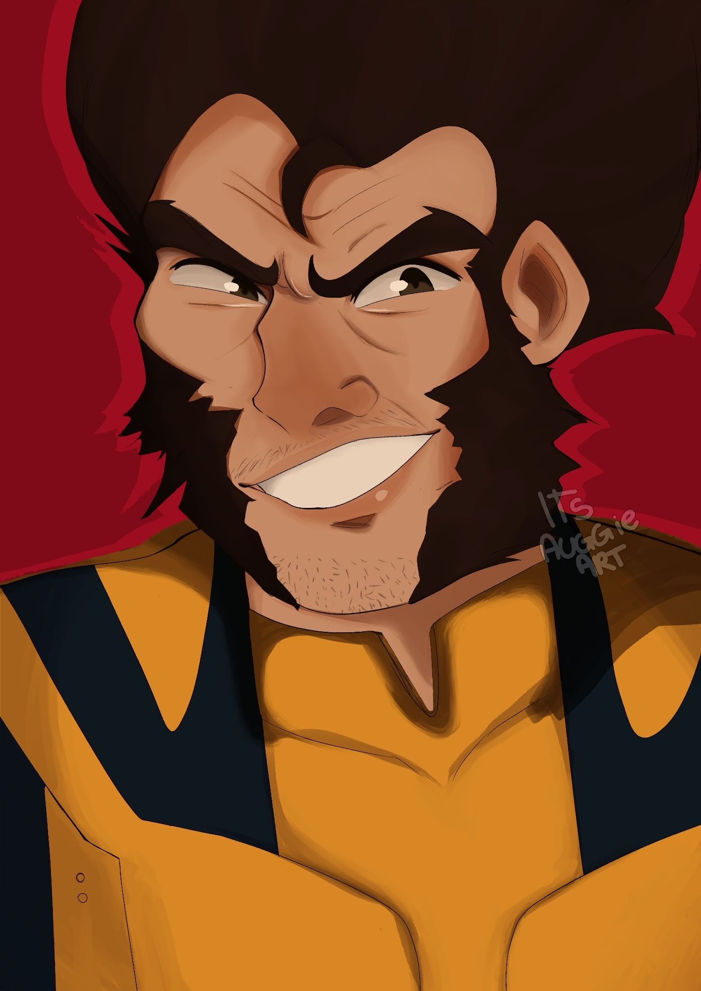 Personagem Wolverine de X-Men Sorrindo