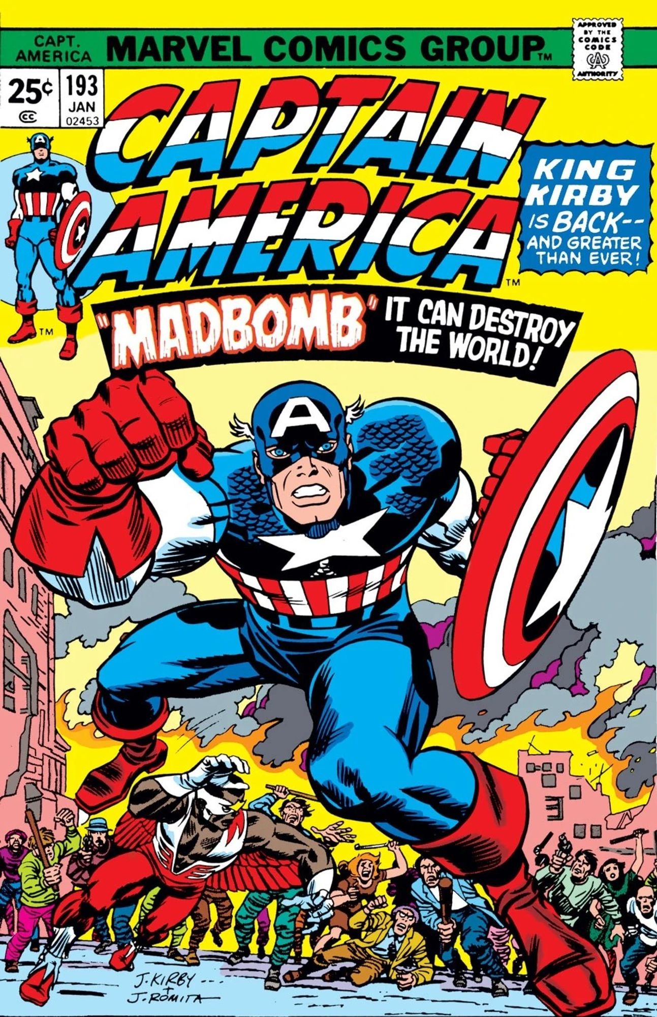 The famous MADBOMB cover from Captain America #193