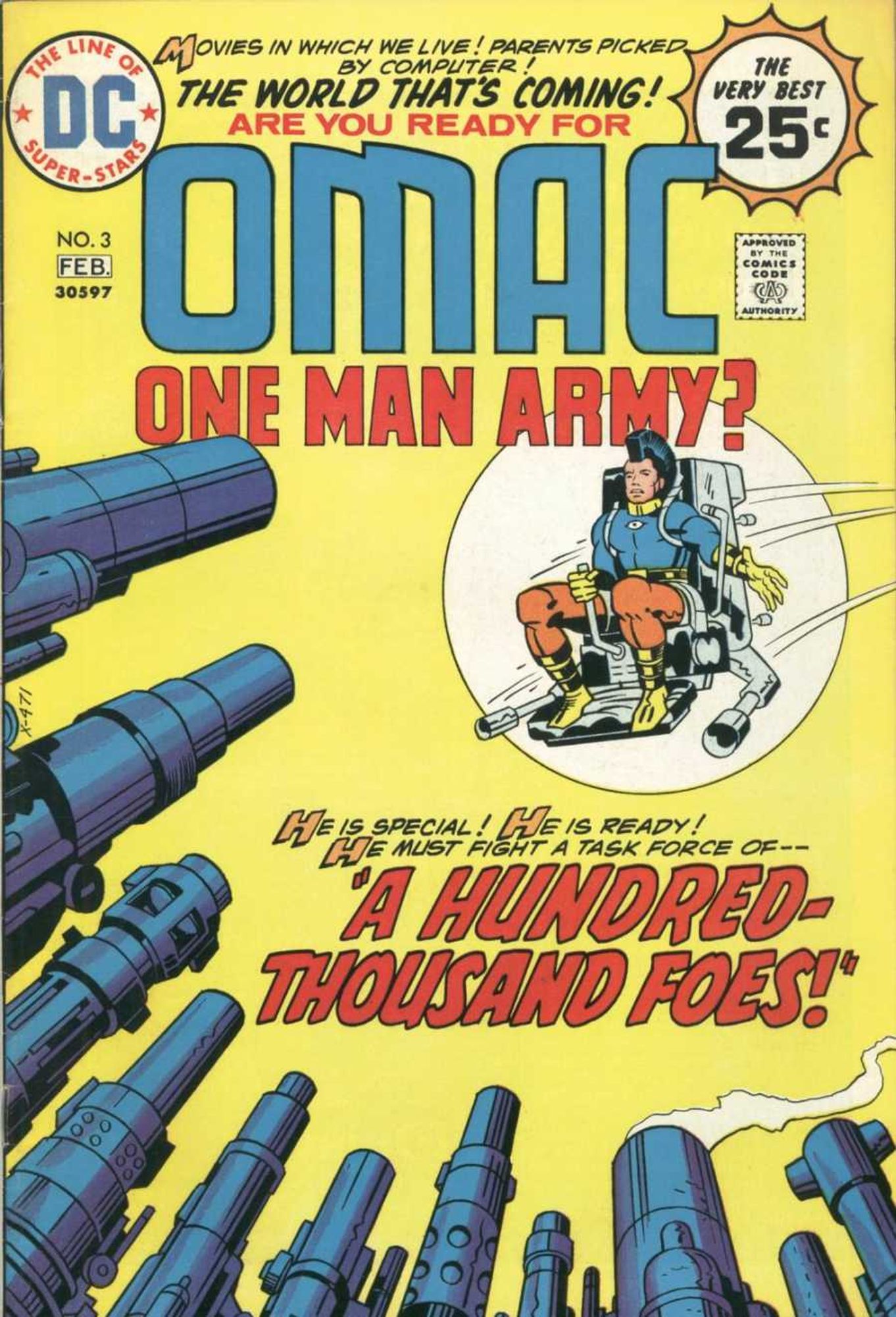 The cover to OMAC: One Man Army #3