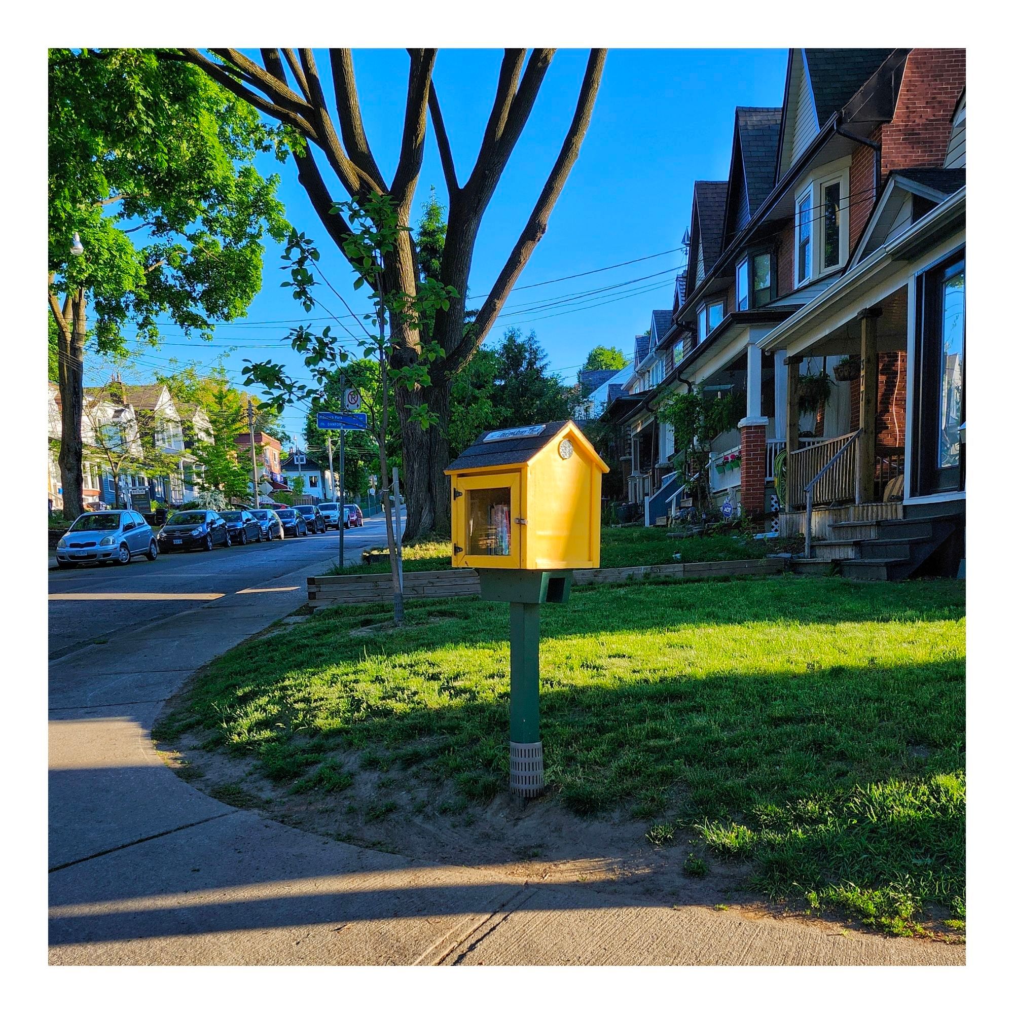 A little free library at Woodfield and Fairford in Toronto Ontario Canada