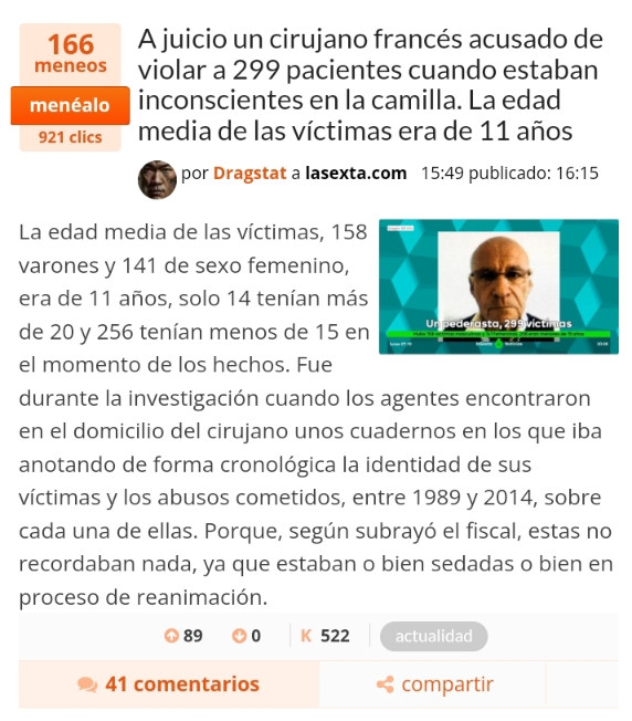 A juicio un cirujano francés por violar a casi 300 pacientes. La edad media era de once años.