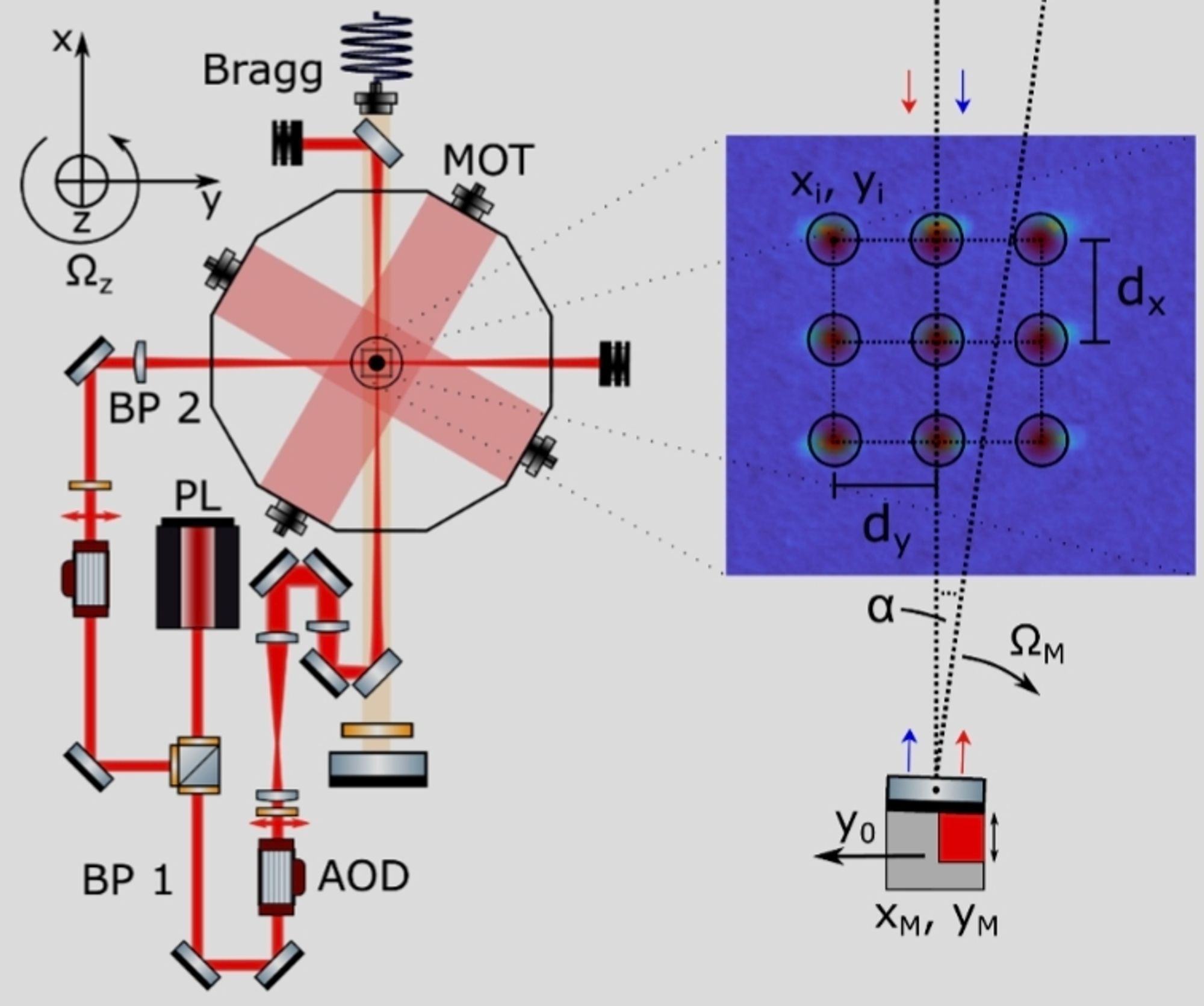 Setup for BEC array sensing