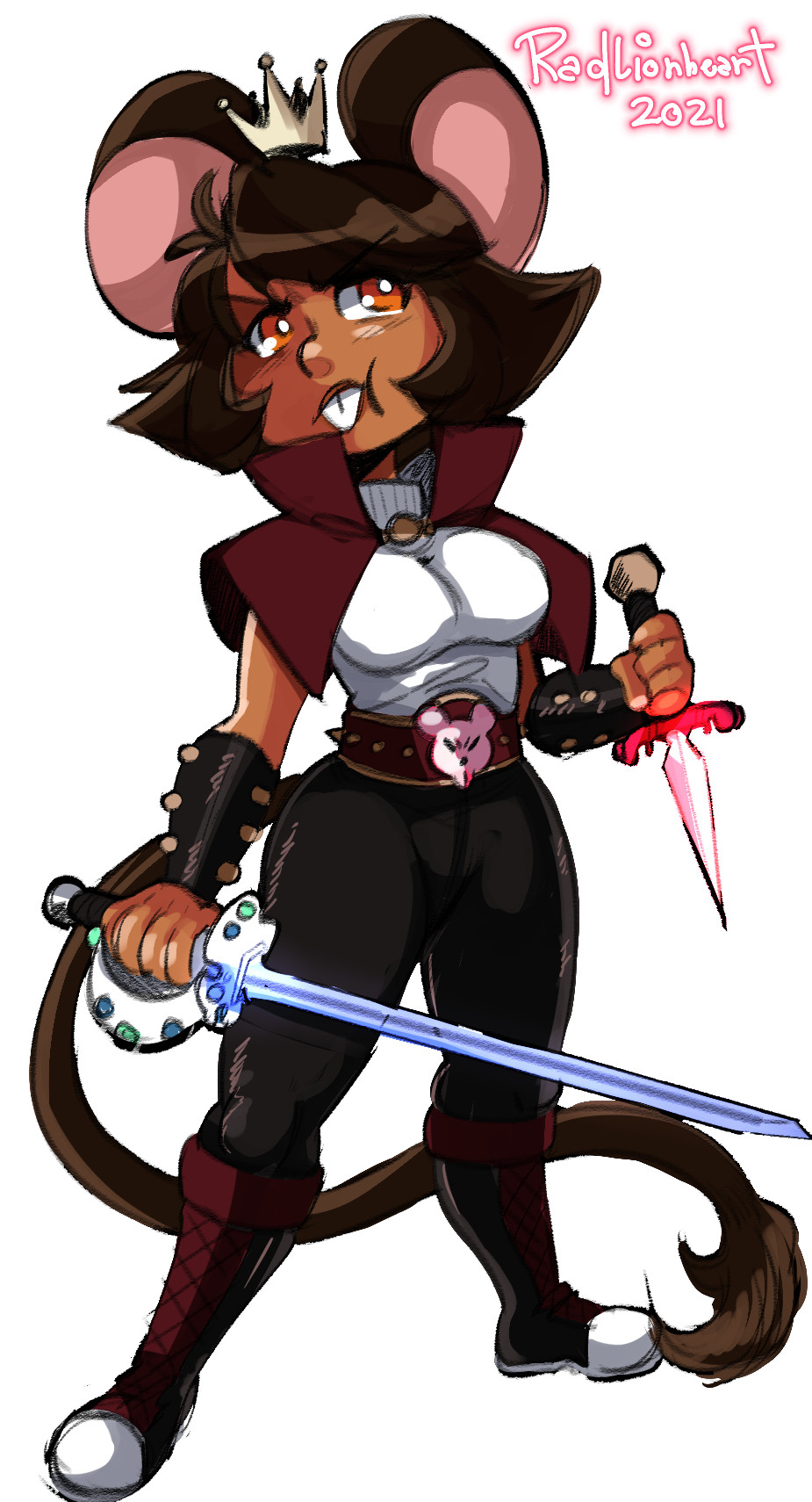 The most recent update to her fantasy genre design where she's the half-fairy daughter of "the Rat Queen."