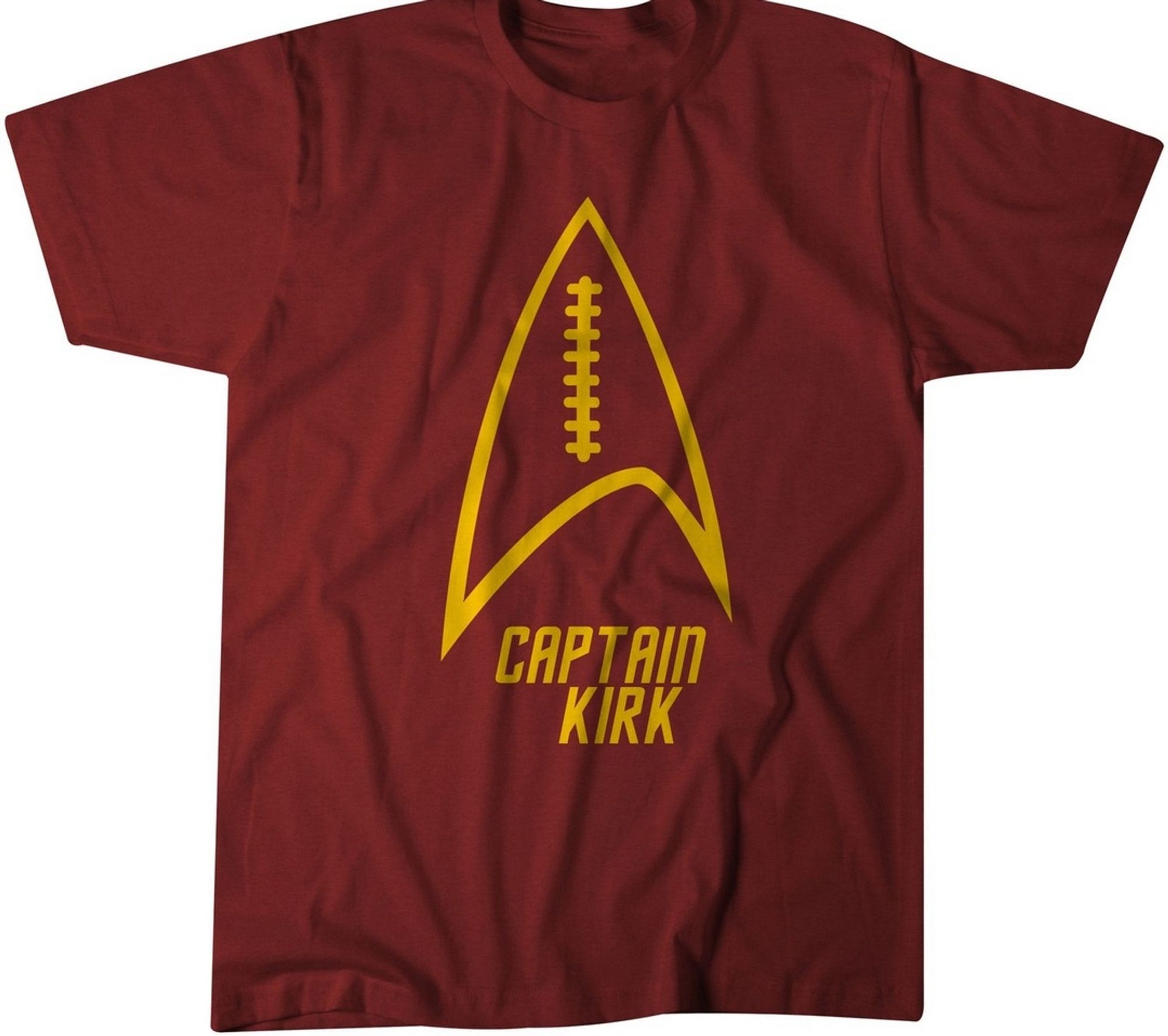 Captain Kirk Cousins Star Trek T-shirt in Washington Football Team colors