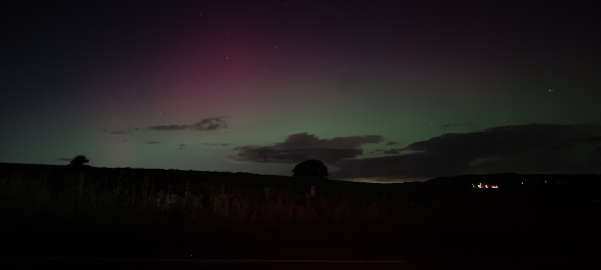 Aurora over Tideswell Dale in the Peak District