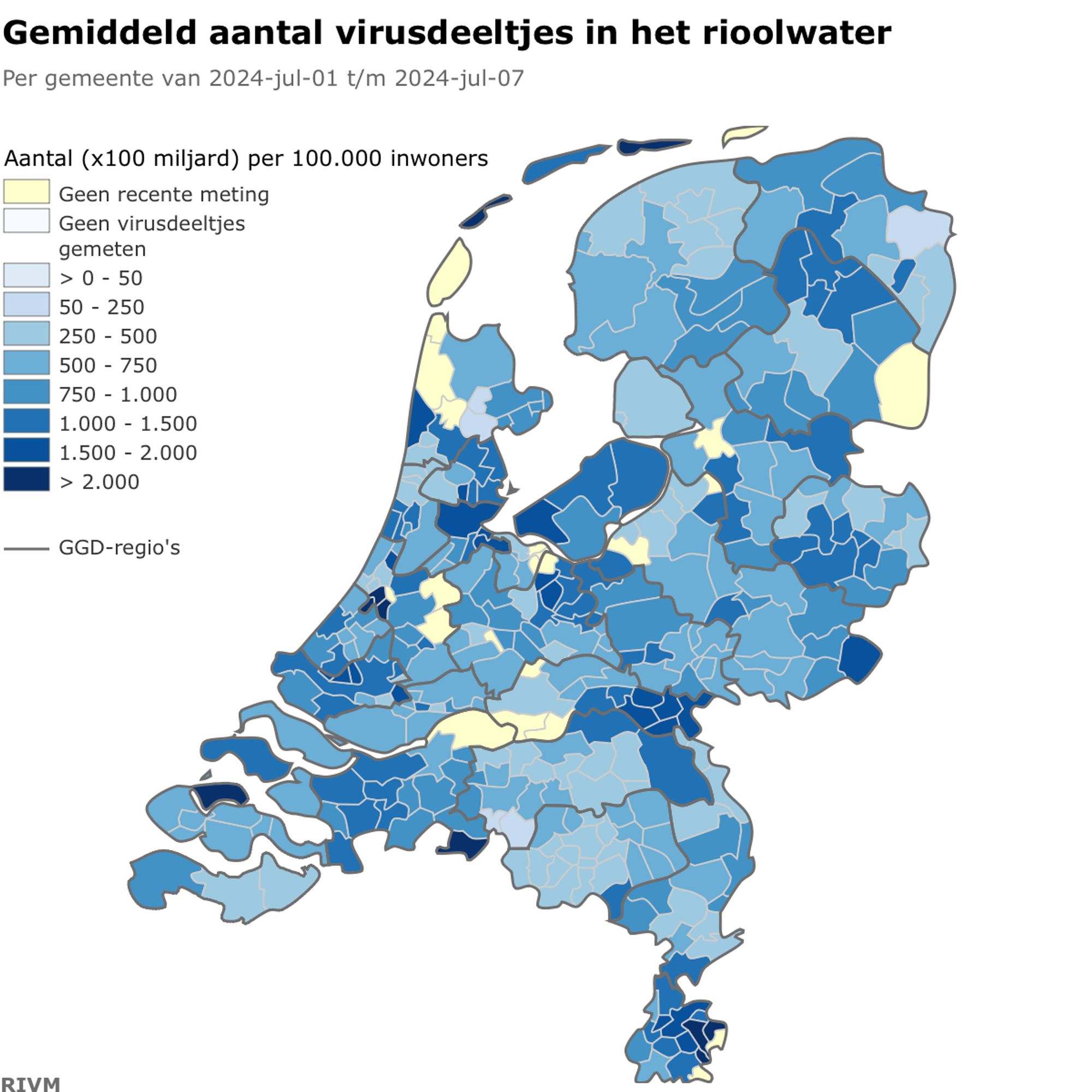 RIVM rioolwatermetingen juni-juli 2024