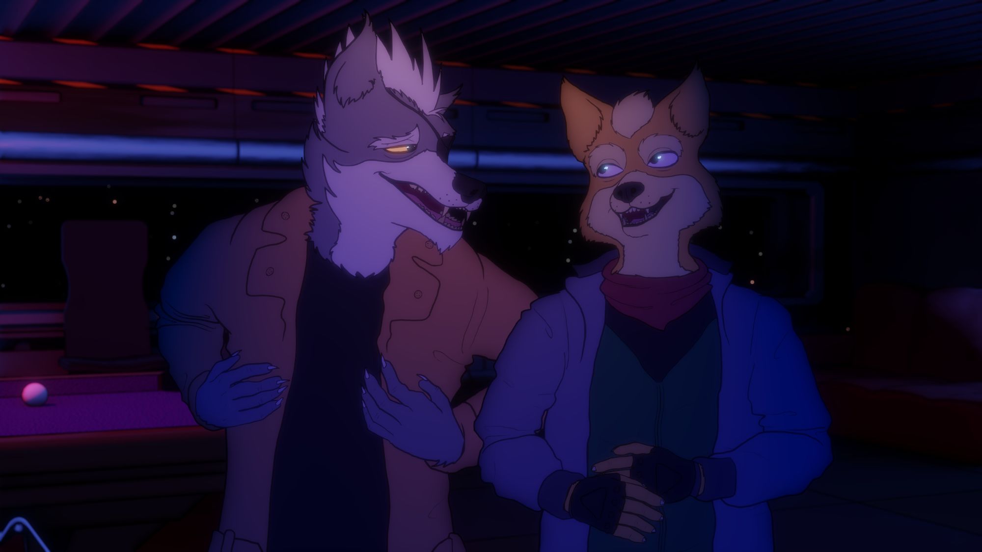 Style Tests for "A Fox in Space" episode three - Wolf O'Donnell and Fox McCloud