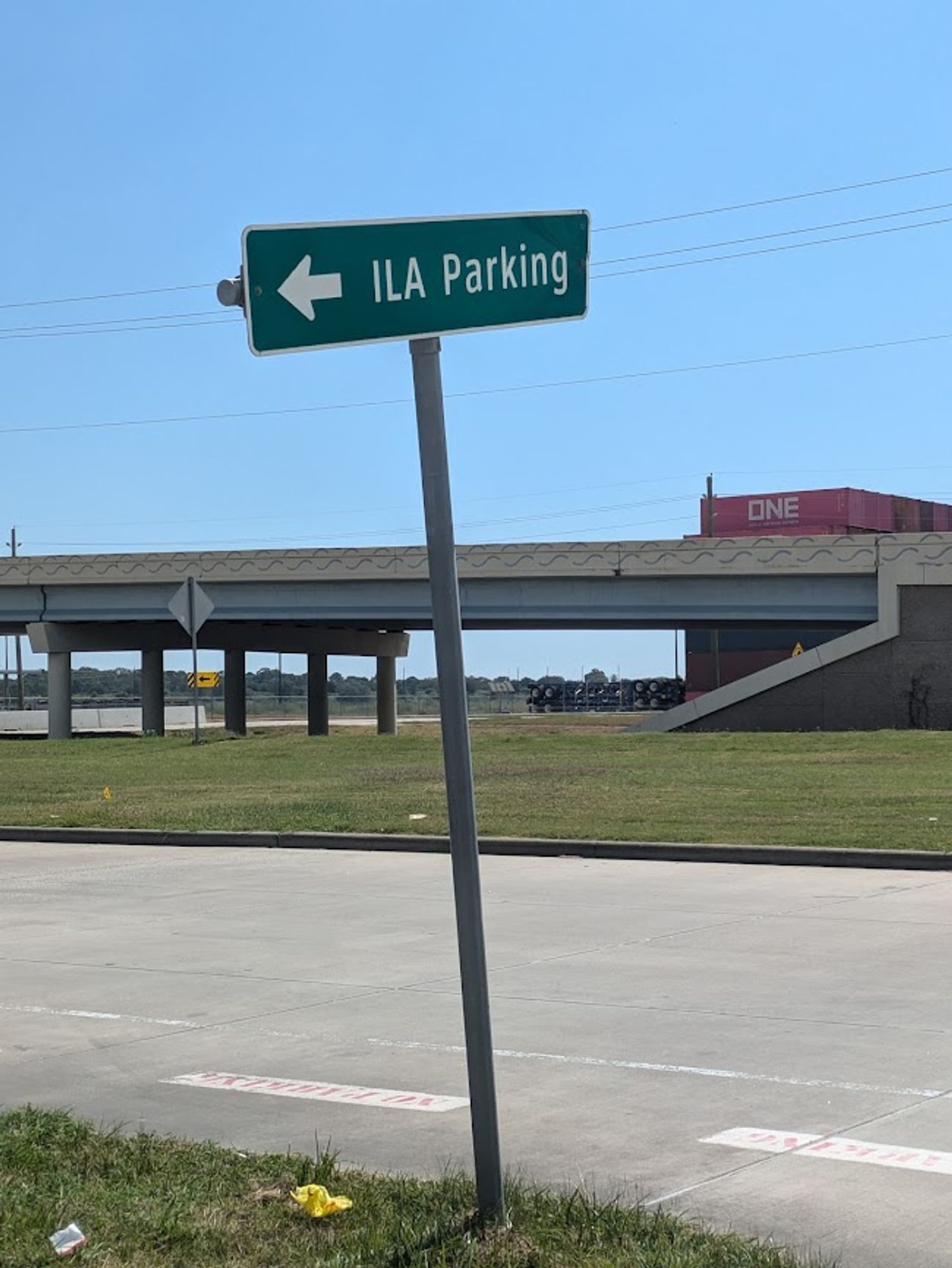 ILA Parking sign outside the Port of Houston