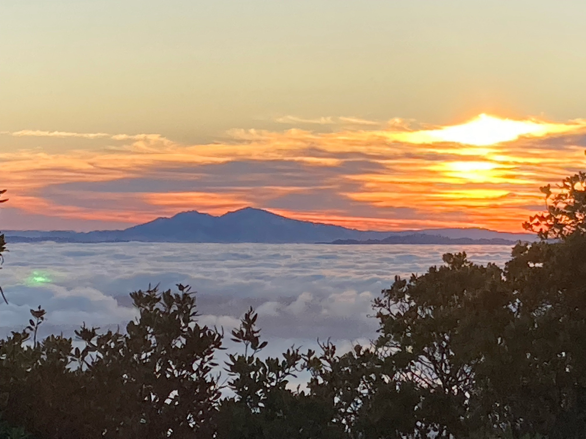 Sun rising over Mount Diablo