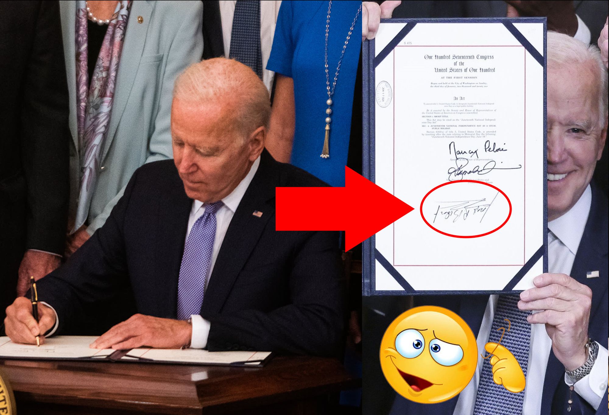 Joe Biden, that old rascal, signed a document upside-down during an event. I do not know the event. However, it was in fact signed upside-down.

Cookoo-Cookoo-Cookoo