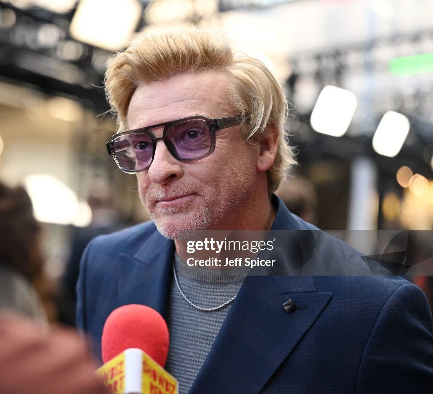 Rhys Darby wearing attentively at an interviewer in a way that flooded my underwear