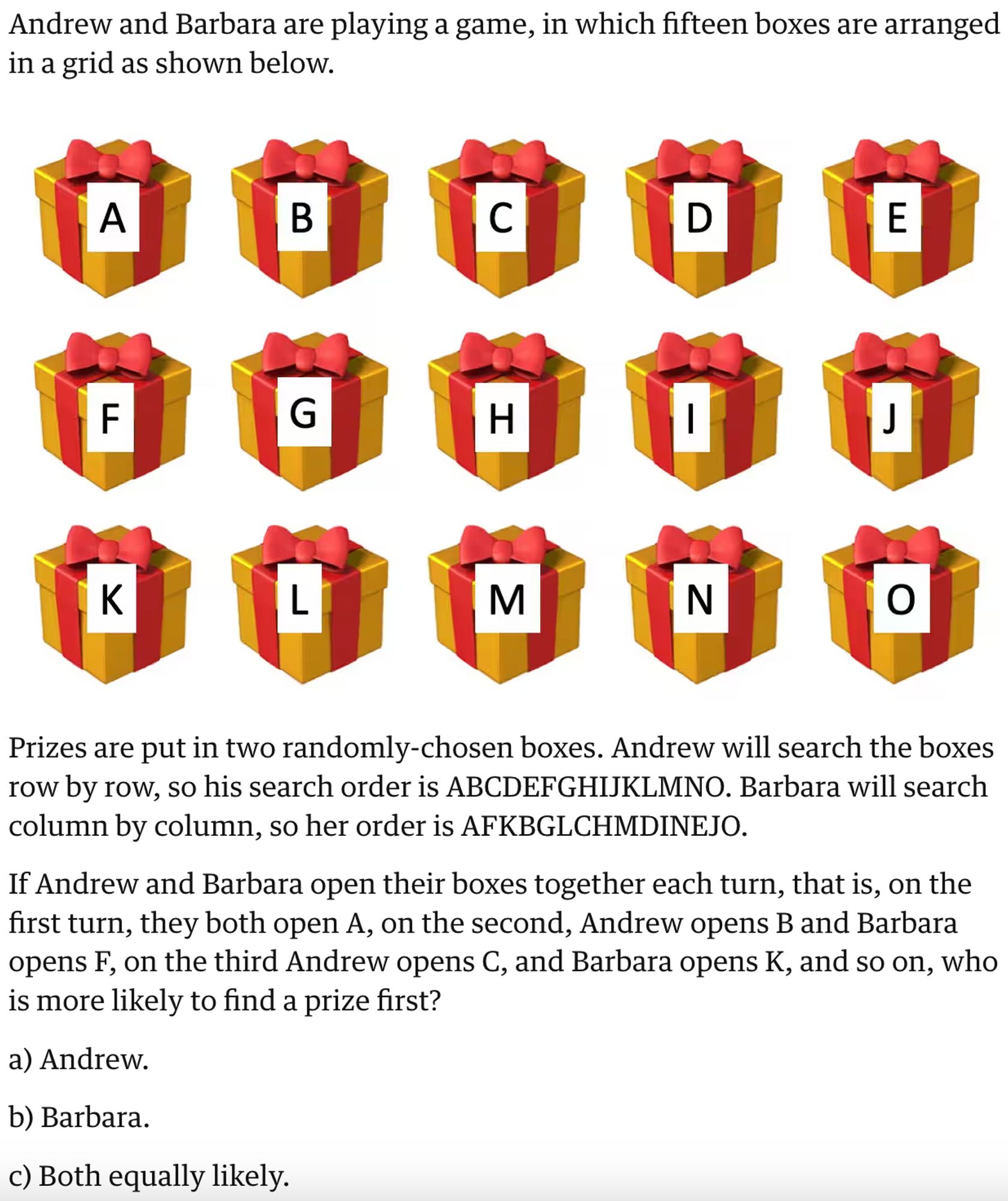 Screenshot of the puzzle. Can be read via the link for free.