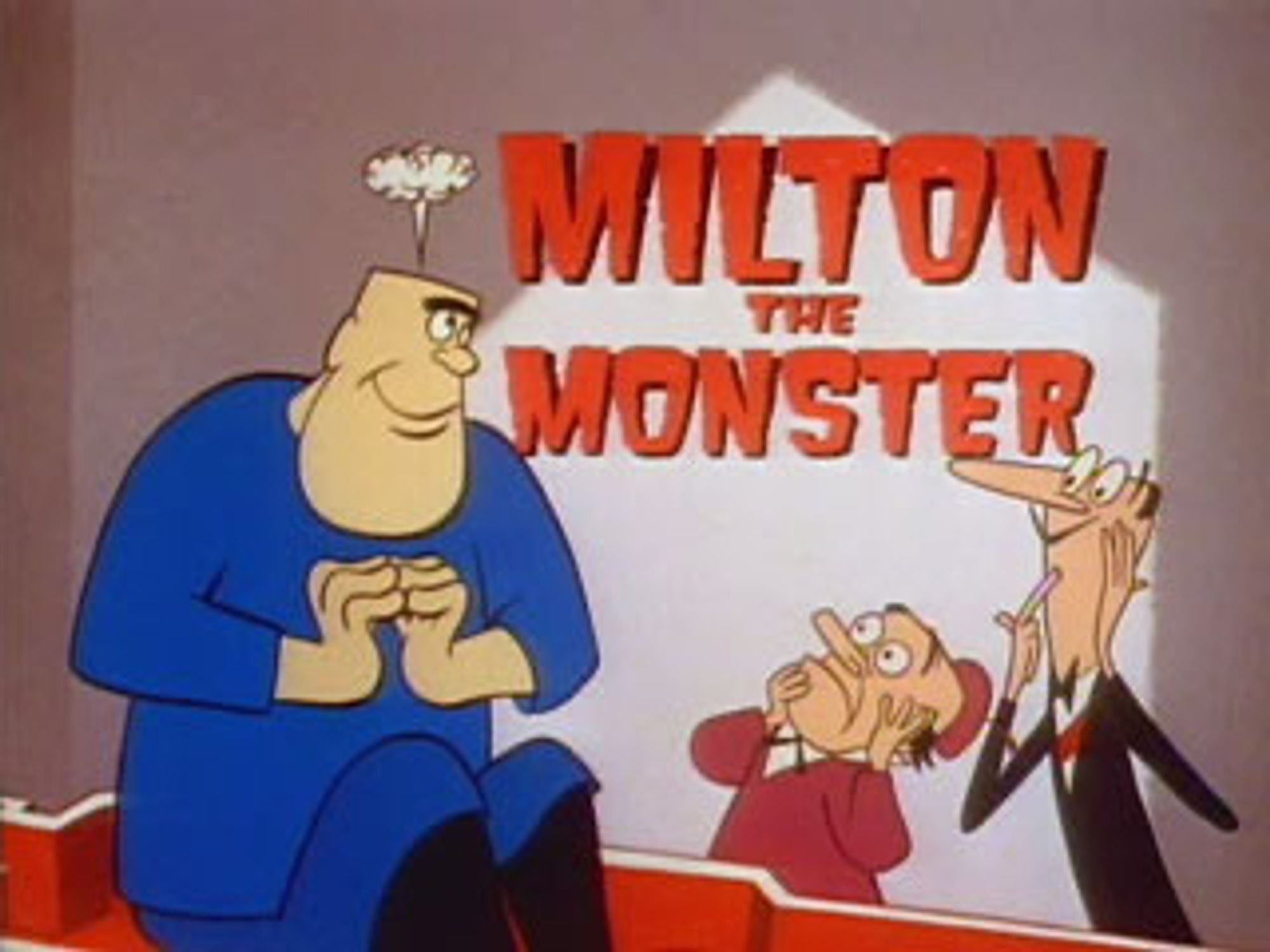 Title card for the MILTON THE MONSTER SHOW (1965) with Milton, Professor Weirdo and Count Kook