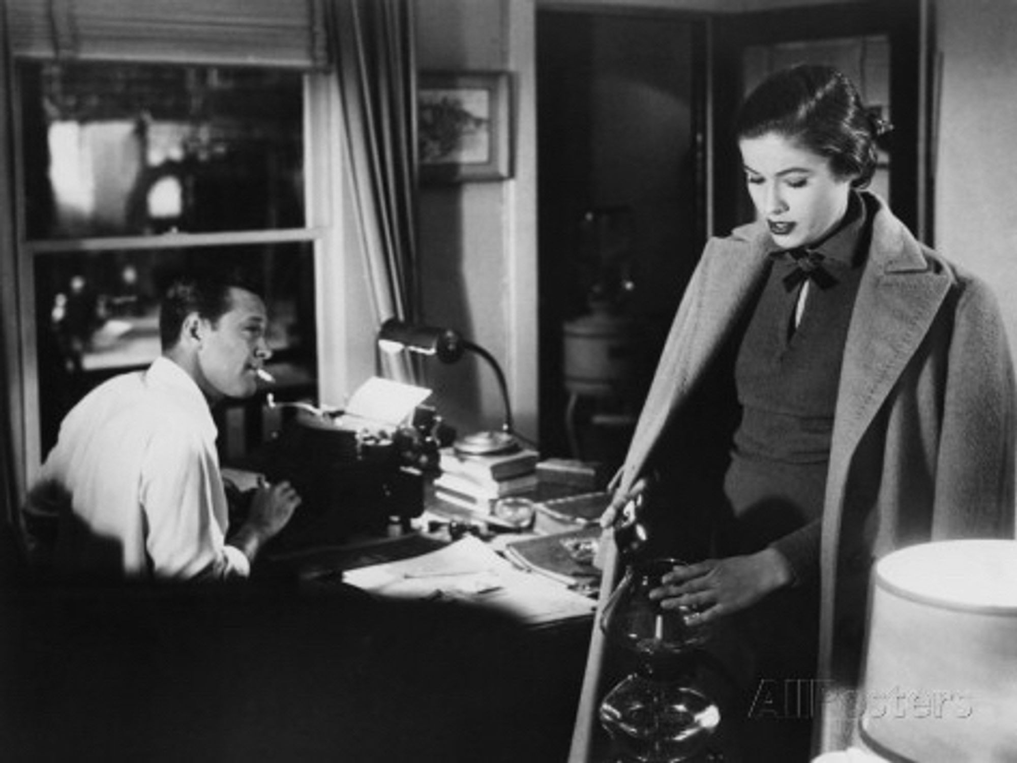 William Holden and Nancy Olson in SUNSET BOULEVARD (1950)