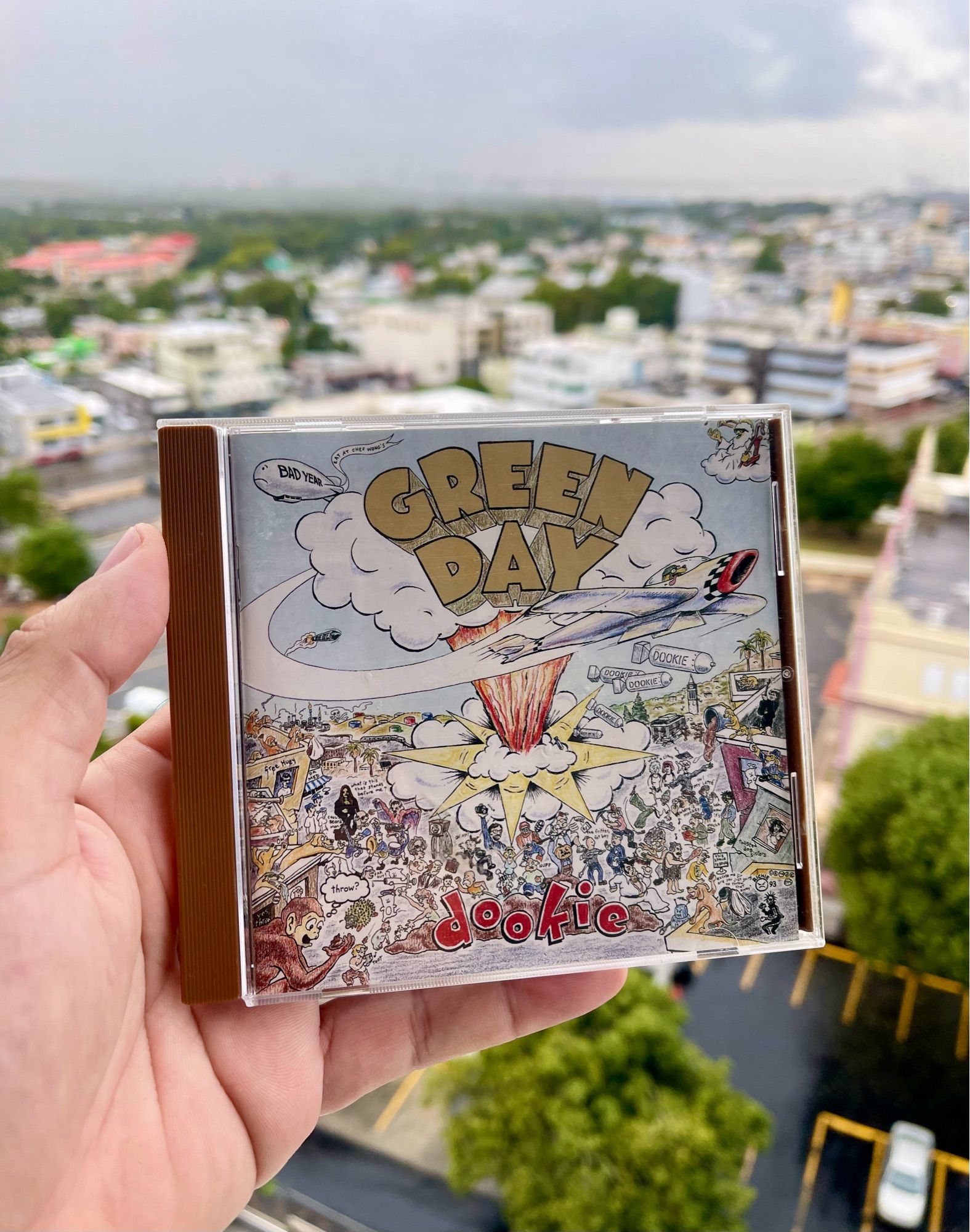 Dookie CD in my hand. I bought this copy in 1995 in my local record store.