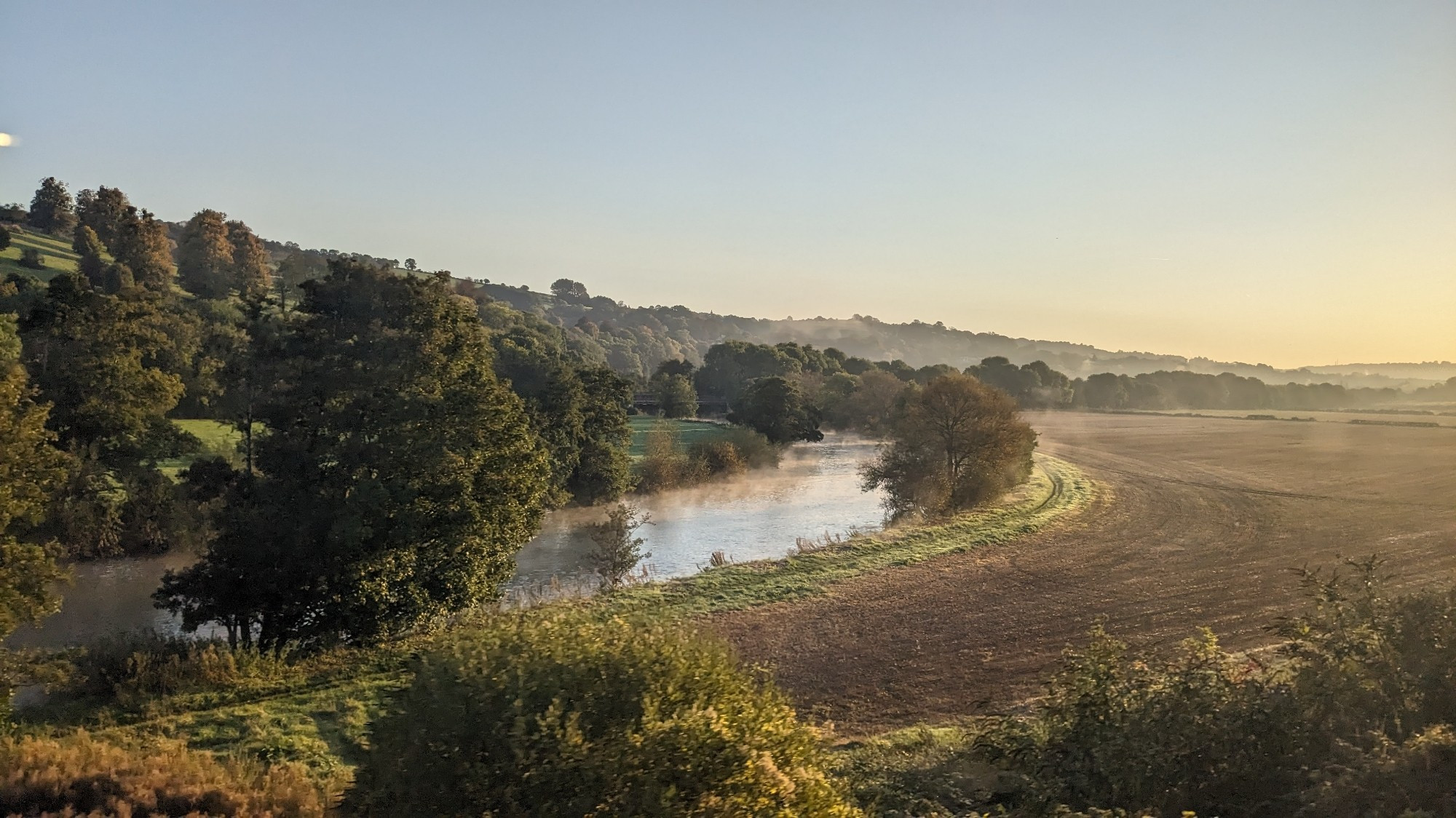 The Bristol Avon from the train at Saltford.