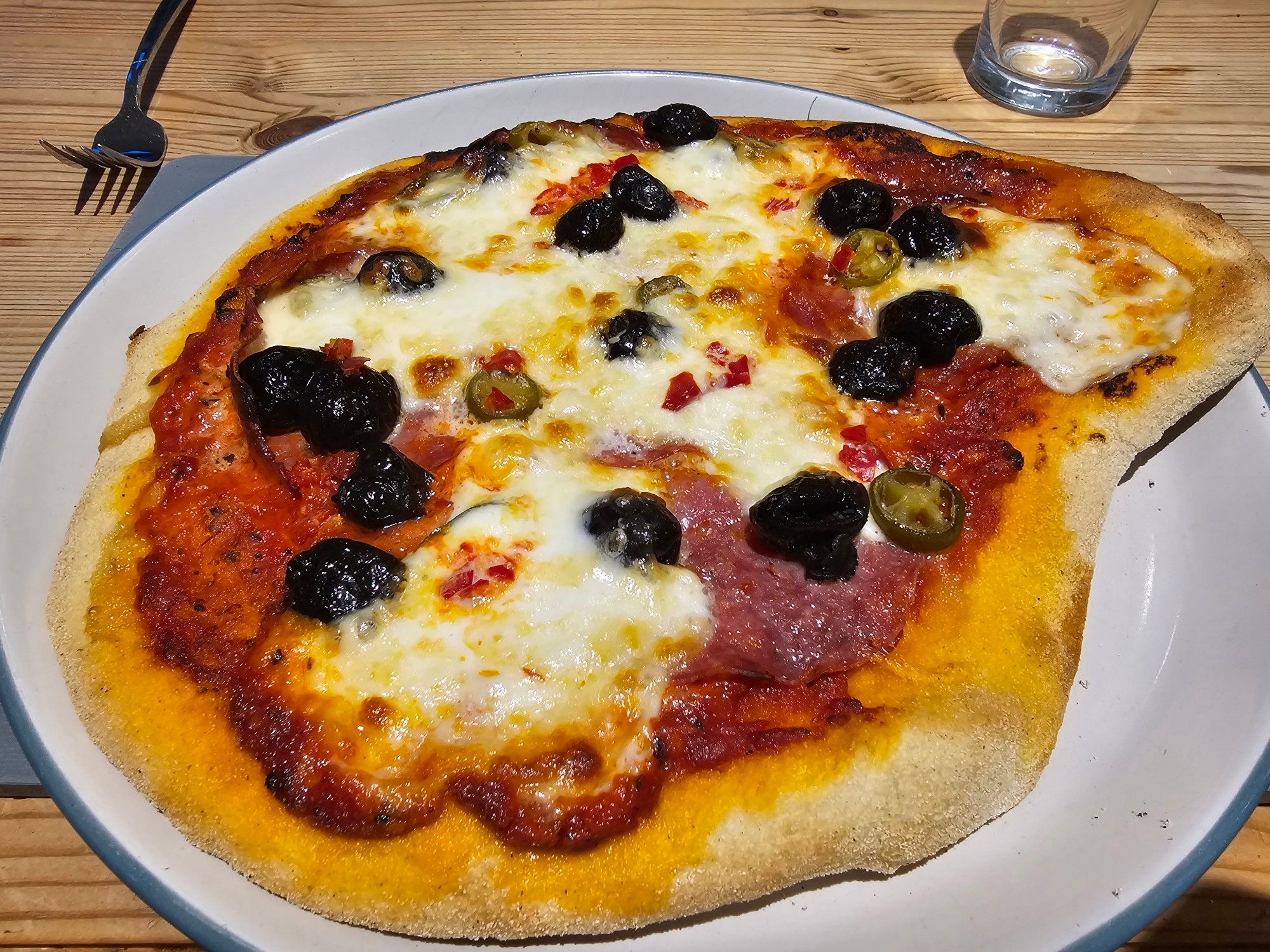 Pizza on a plate