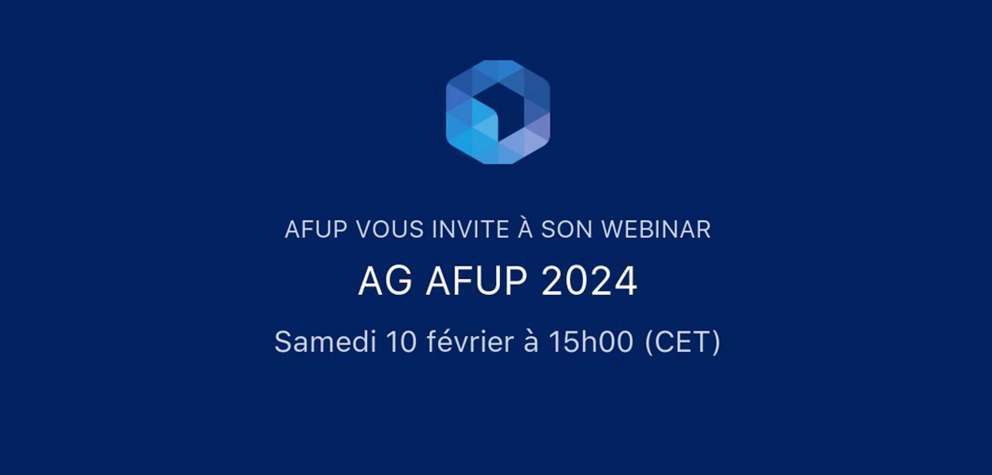 AFUP vous invite à son webinar AG AFUP 2024 Samedi 10 février à 15h