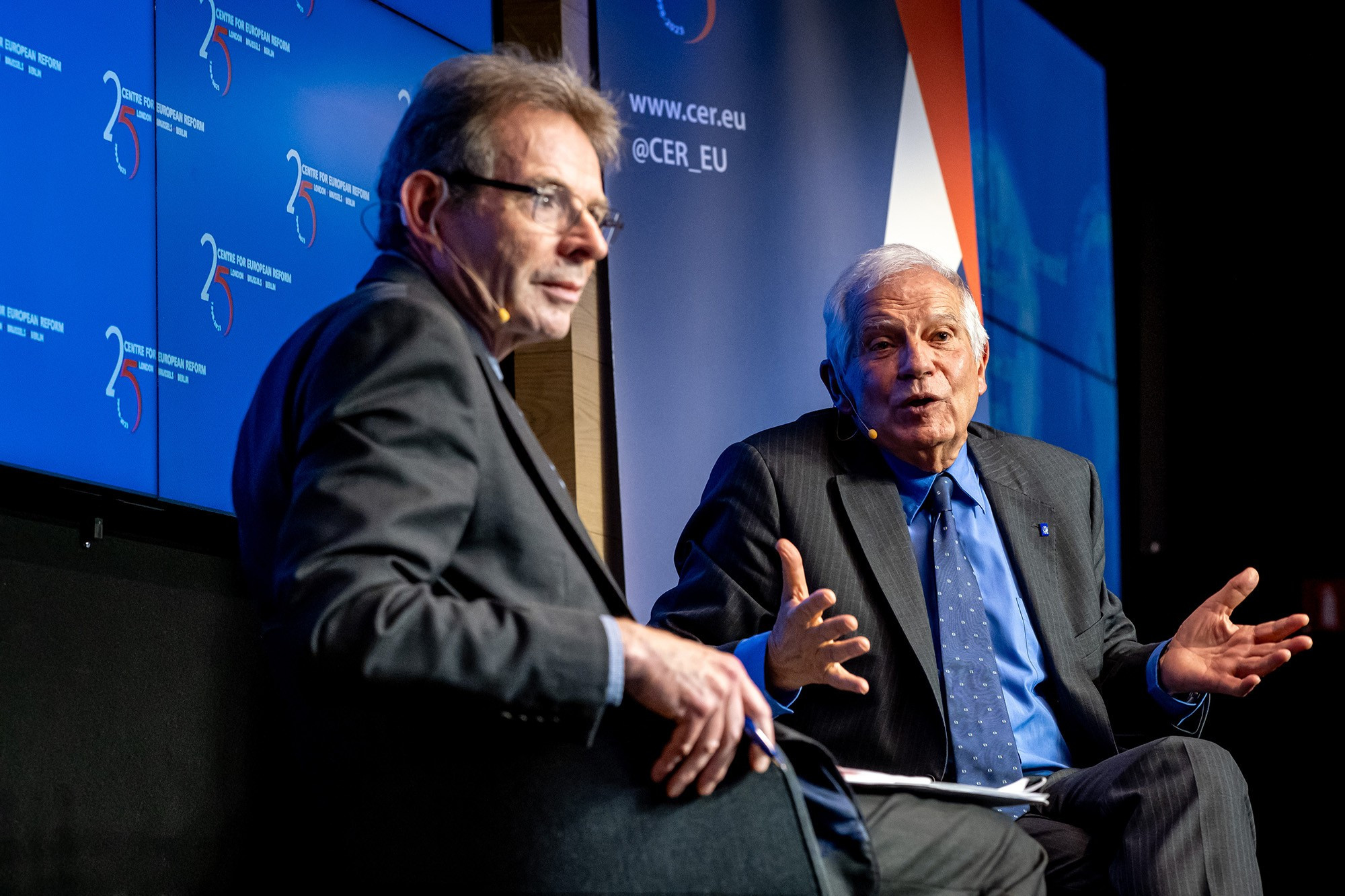 ( L to R) Charles Grant and Josep Borrell Fontelles